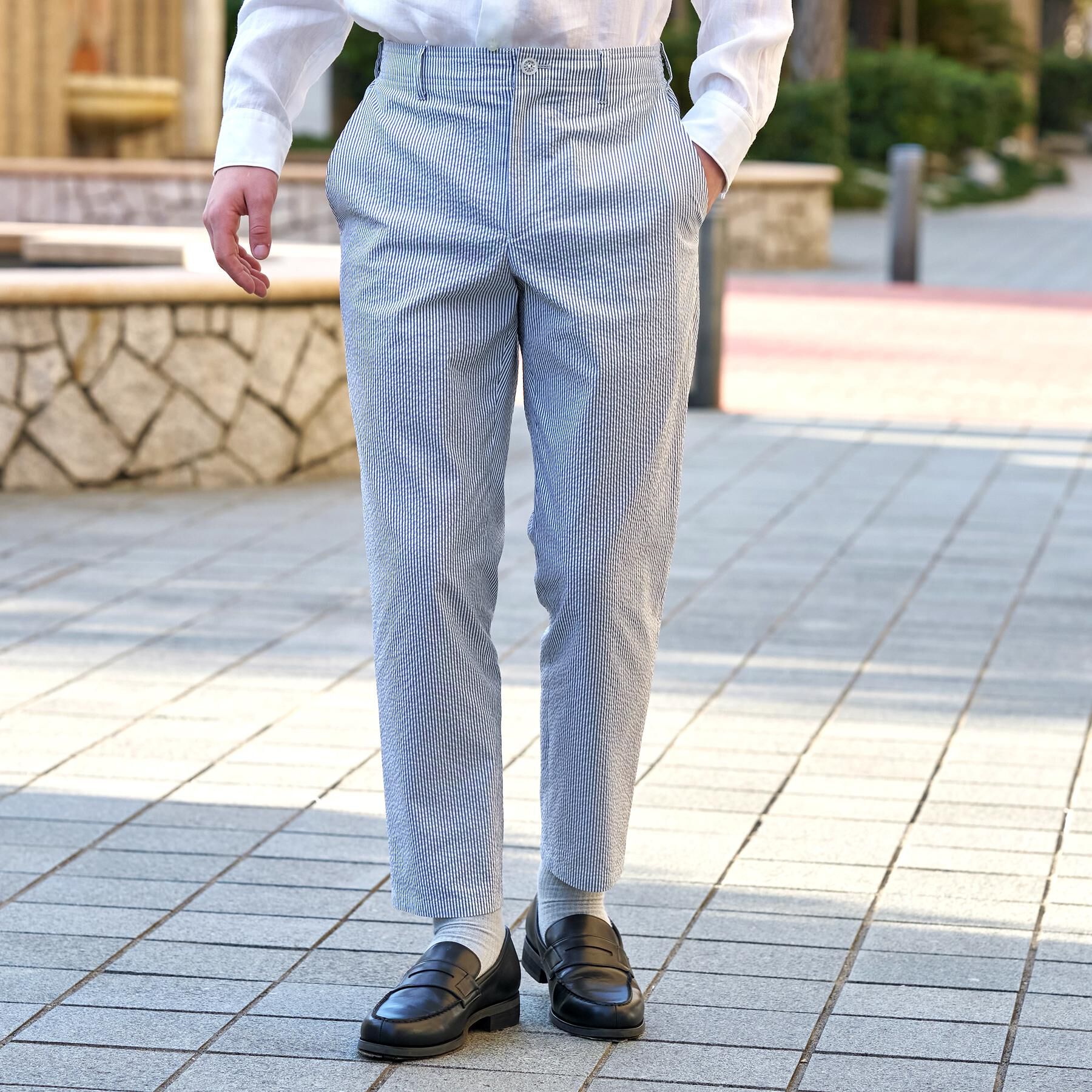 DRESSTERIOR「【吸湿速乾/セットアップ可/ウォッシャブル】COOLMAX シアサッカー SET UP パンツ」|その他|