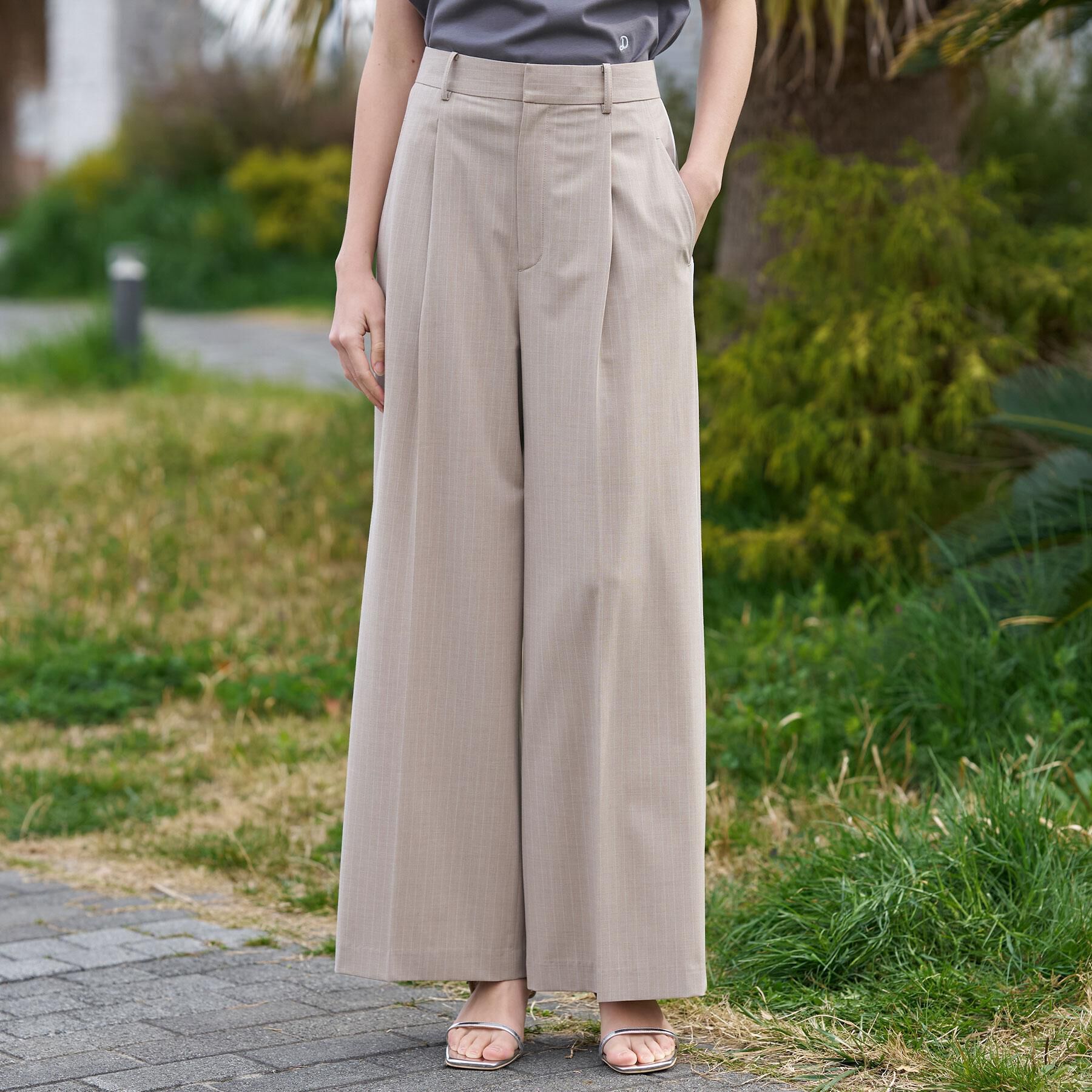 DRESSTERIOR「【セットアップ可/ウォッシャブル】ストライプ2WAYストレッチ サイドラインパンツ」|その他|