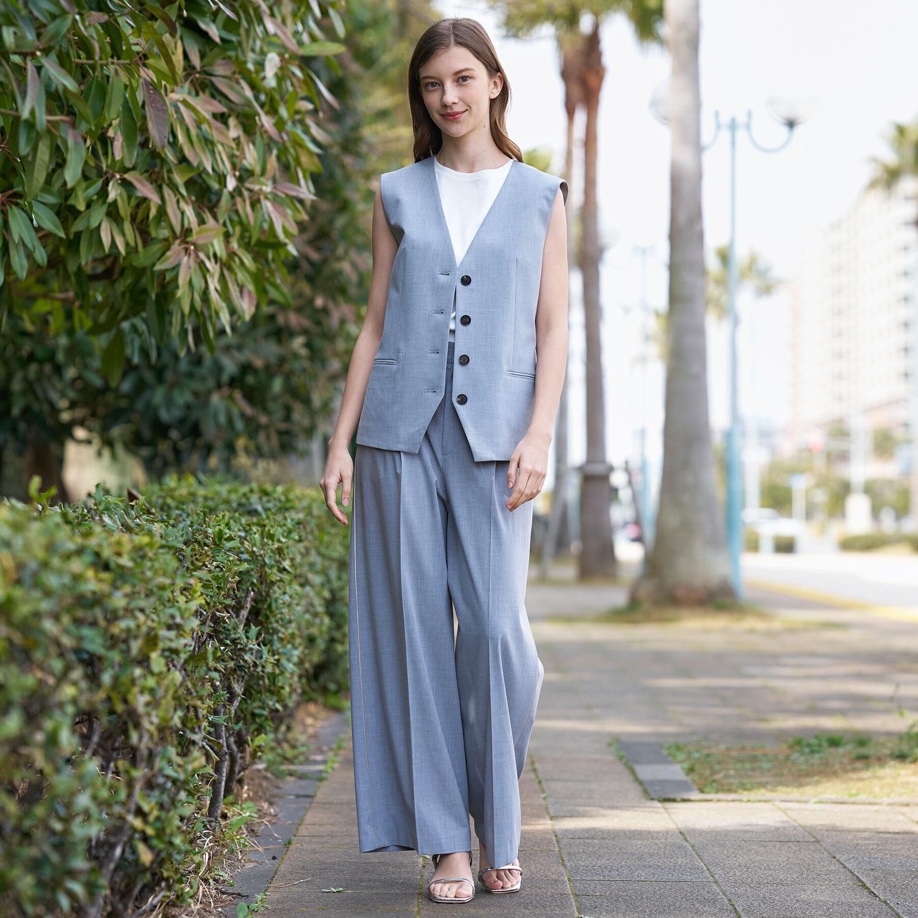 DRESSTERIOR「【セットアップ可/ウォッシャブル】ストライプ2WAYストレッチ サイドラインパンツ」|その他|