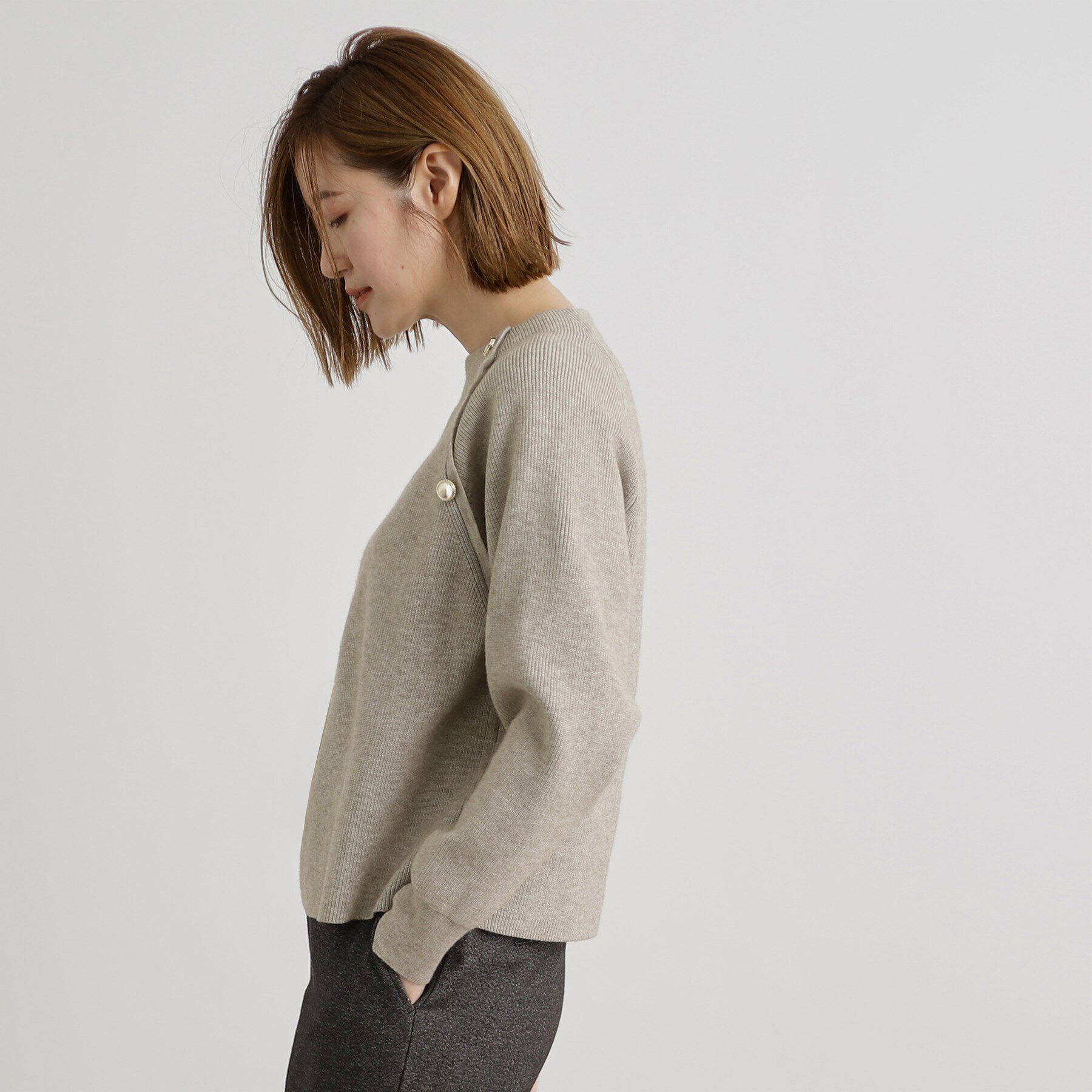 grove「肩釦ラグランスリーブプルオーバー」|ニット・セーター|