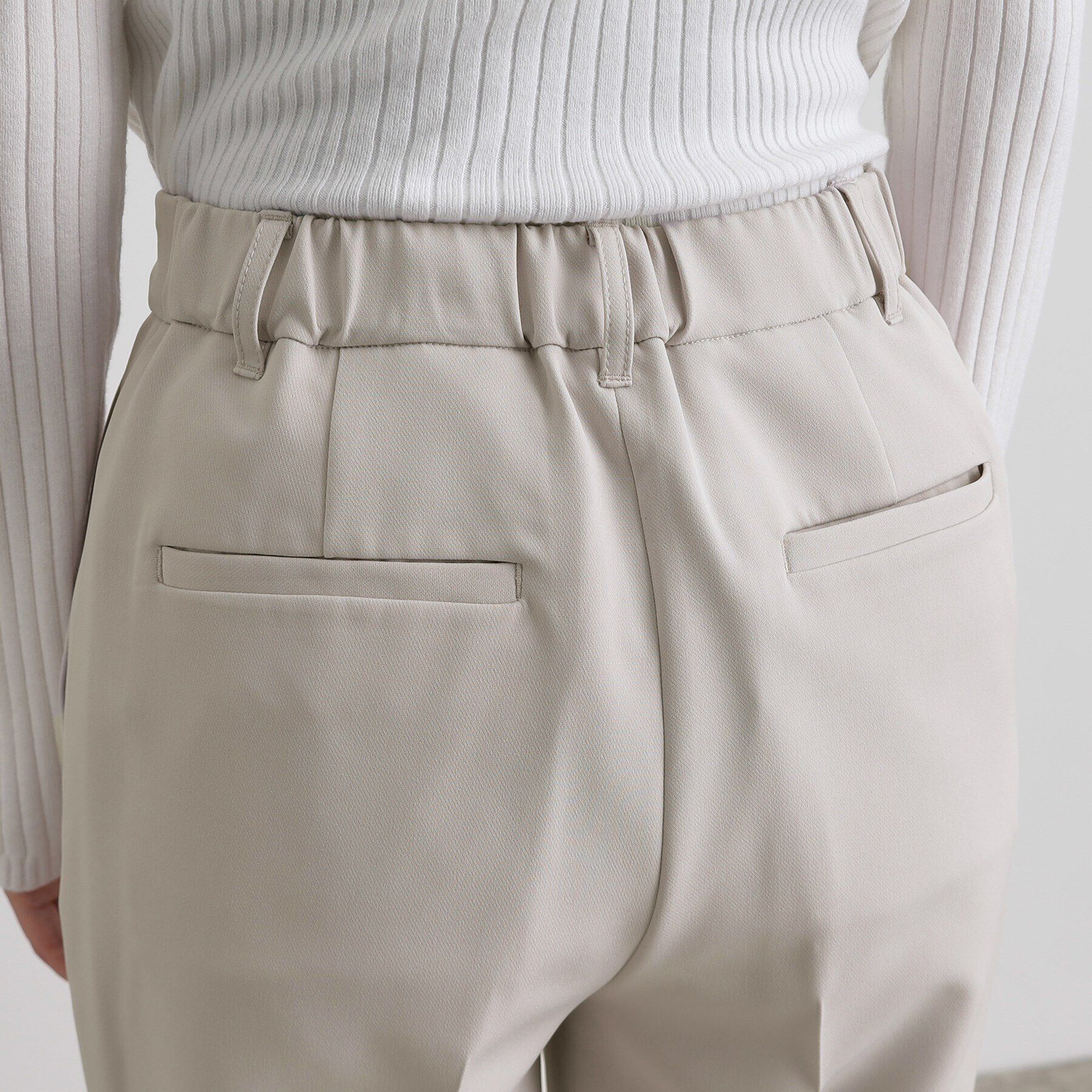 grove「しなやかストレッチ イージーケアテーパードパンツ」|その他|