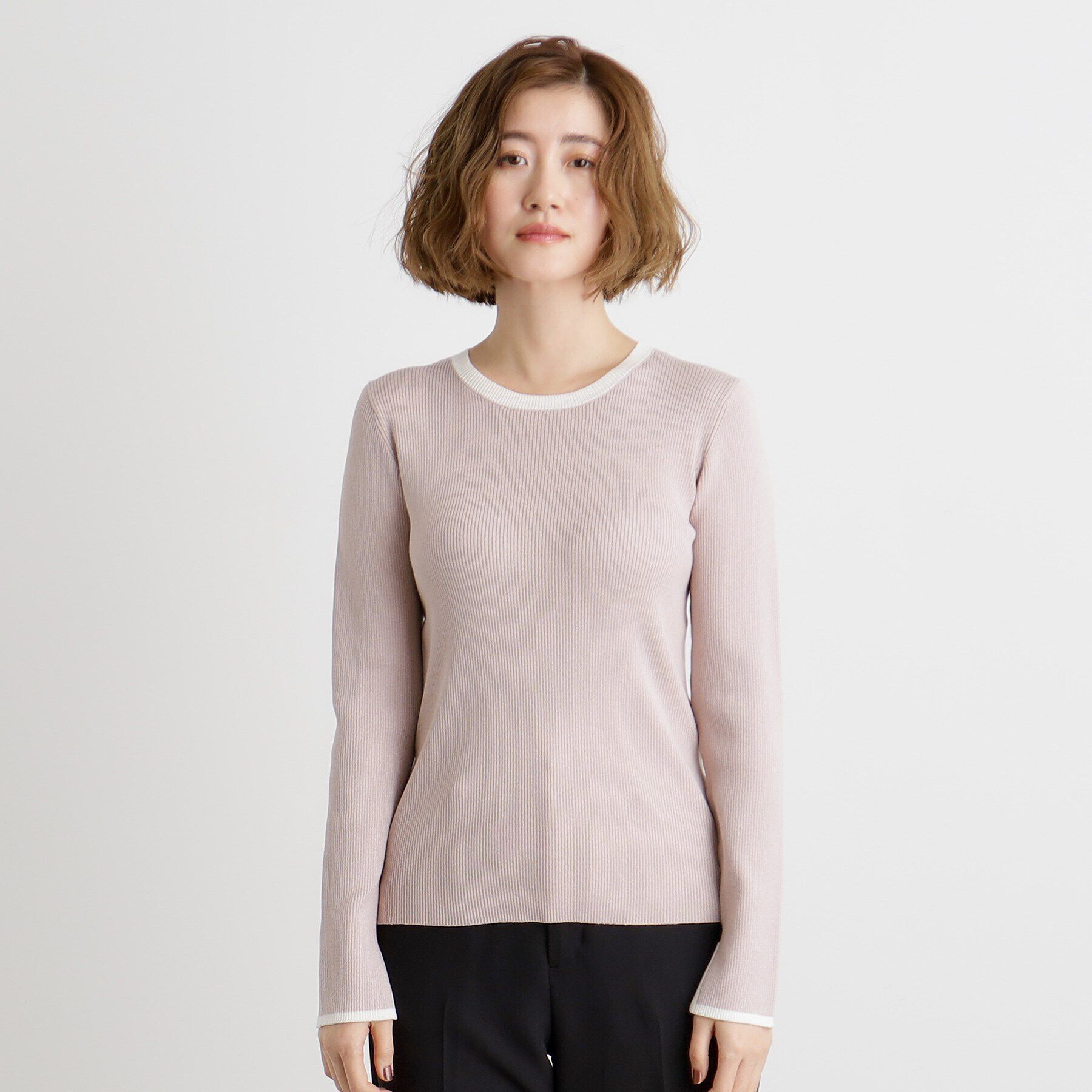 grove「【抗ピル／MW】リブニットプルオーバー」|ニット・セーター|