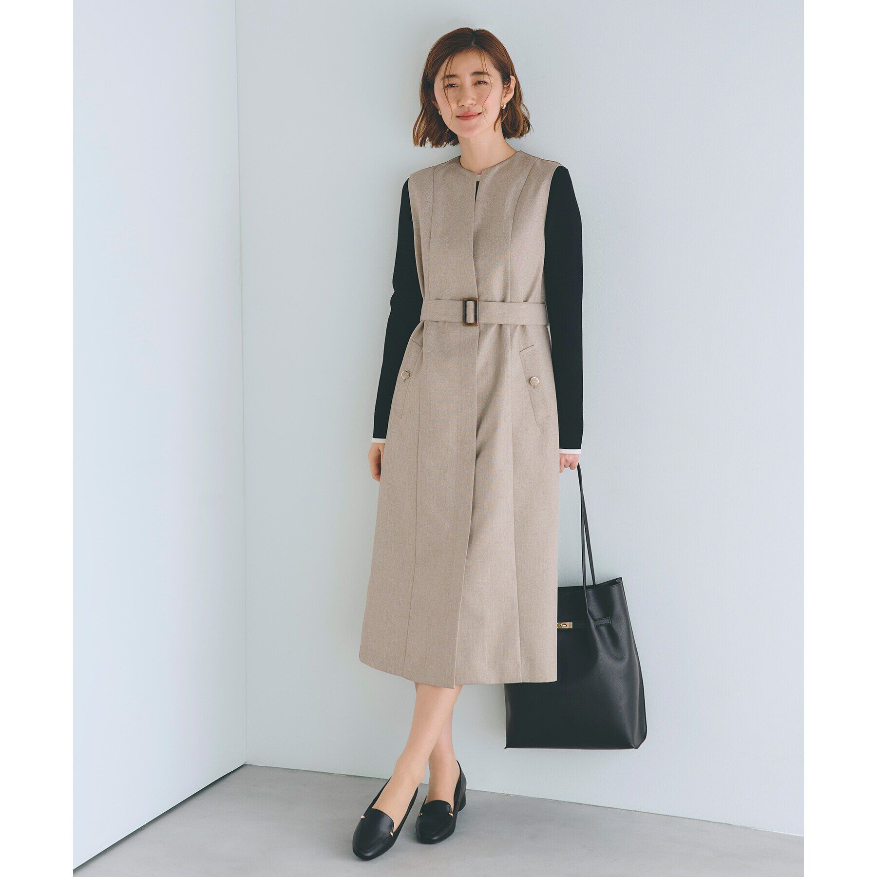 grove「ジレ2WAYジャンドレ」|ワンピース|ベージュ(052)