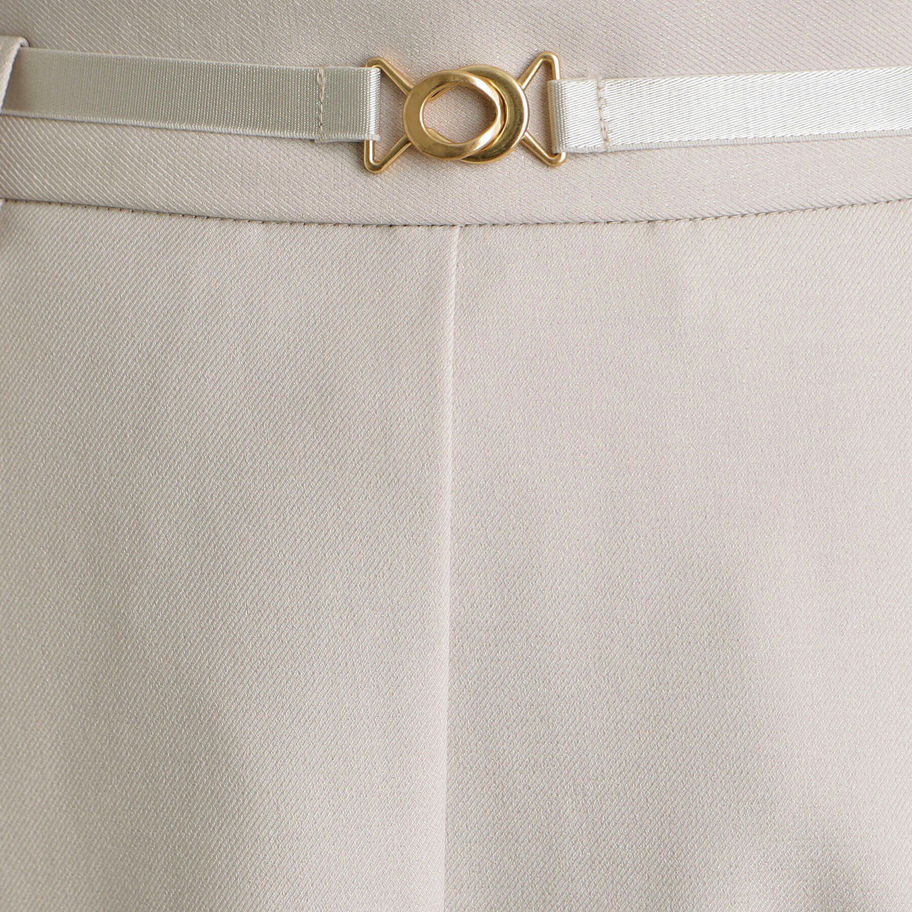 grove「ベルト付きラメツイルフレアスカート」|スカート|