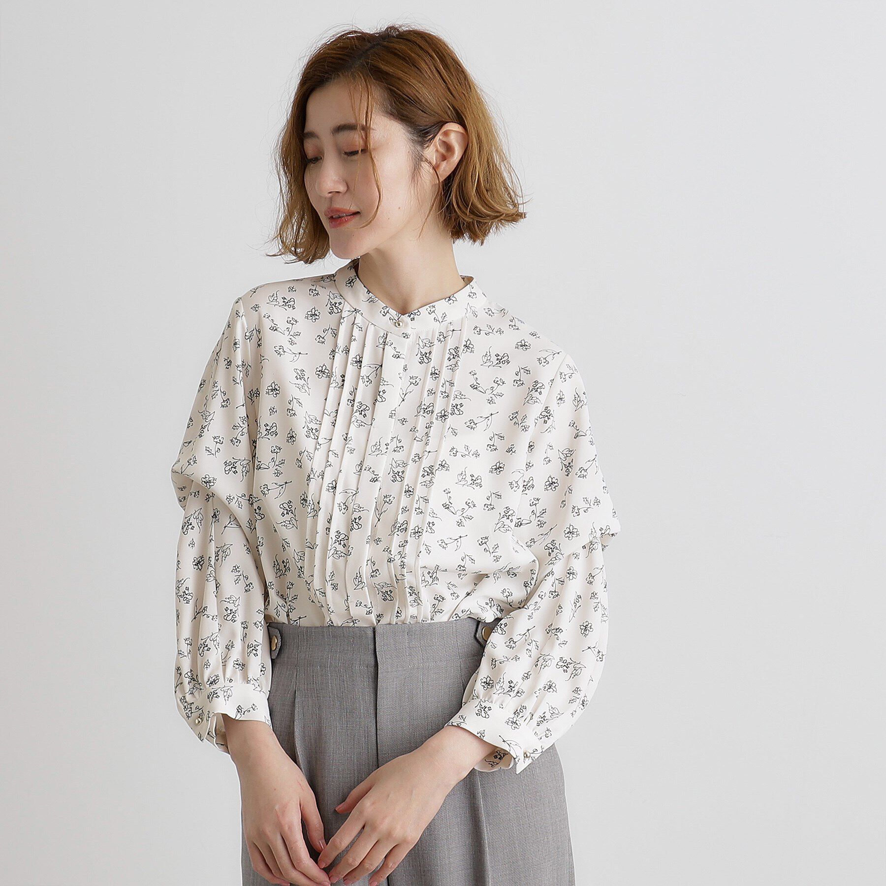 grove「2WAYタックスリーブブラウス」|シャツ・ブラウス|