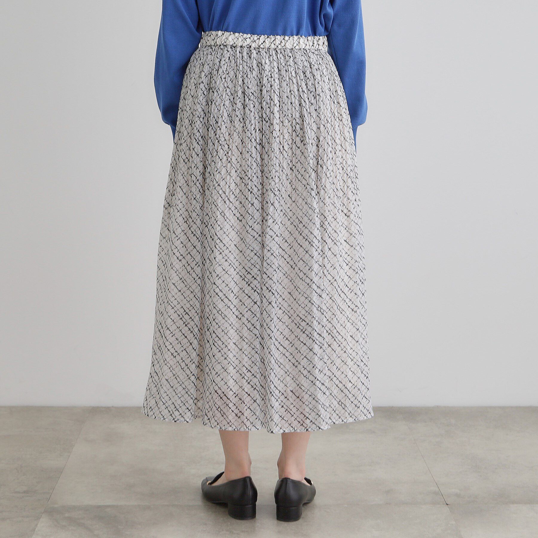 grove「ツイーディチェックオーガンジースカート」|スカート|