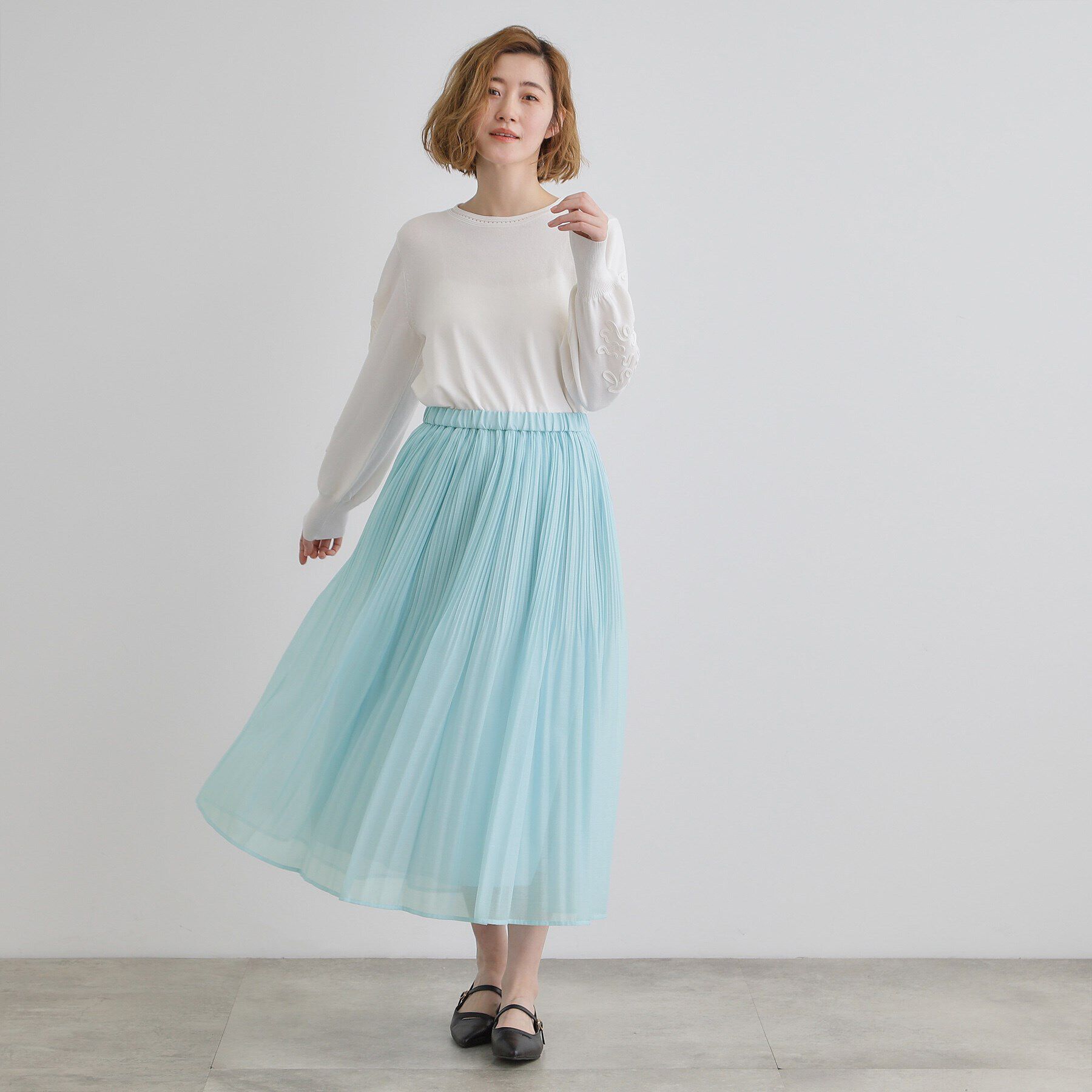 grove「ツイーディチェックオーガンジースカート」|スカート|