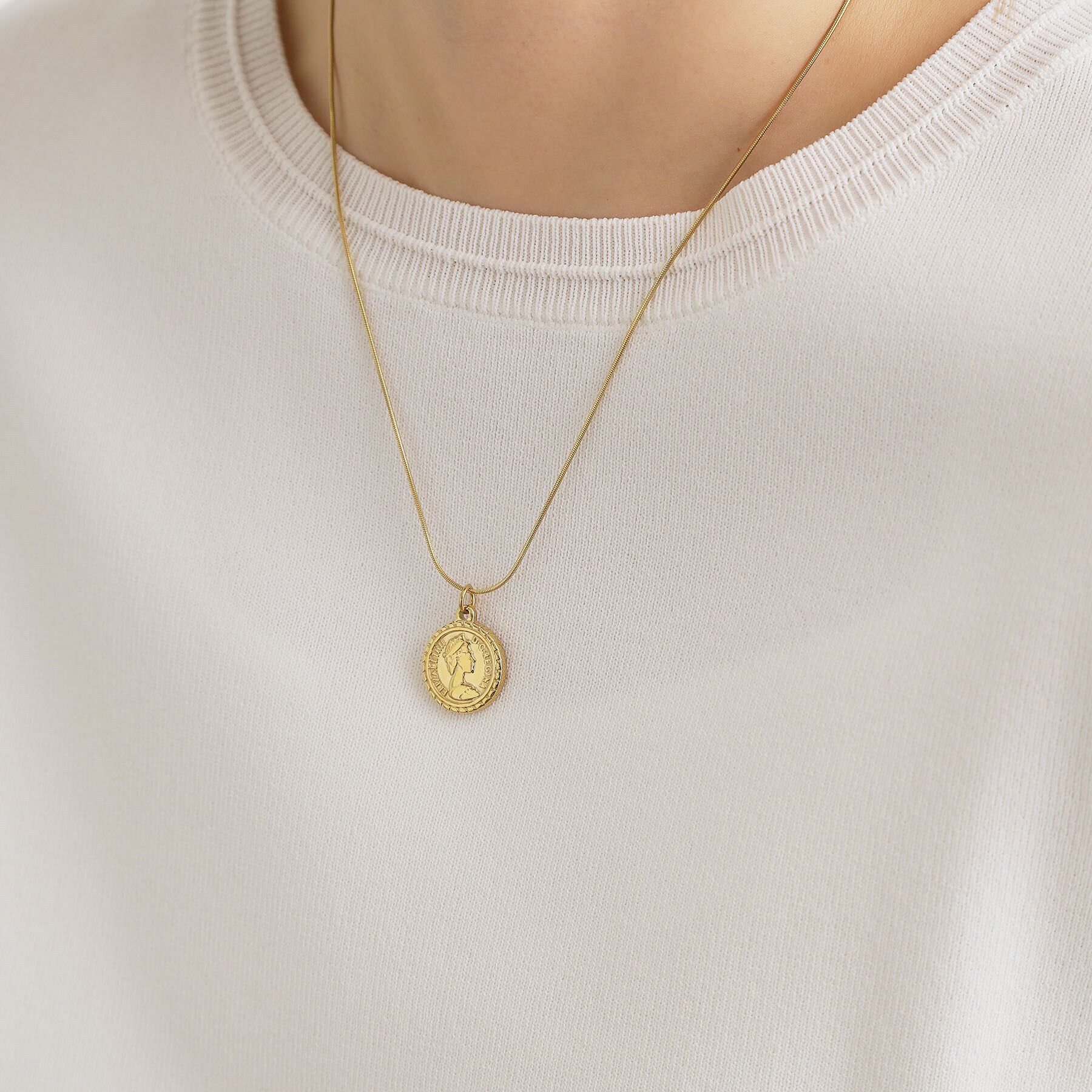 grove「【ステンレス】コインチェーンネックレス」|ネックレス|