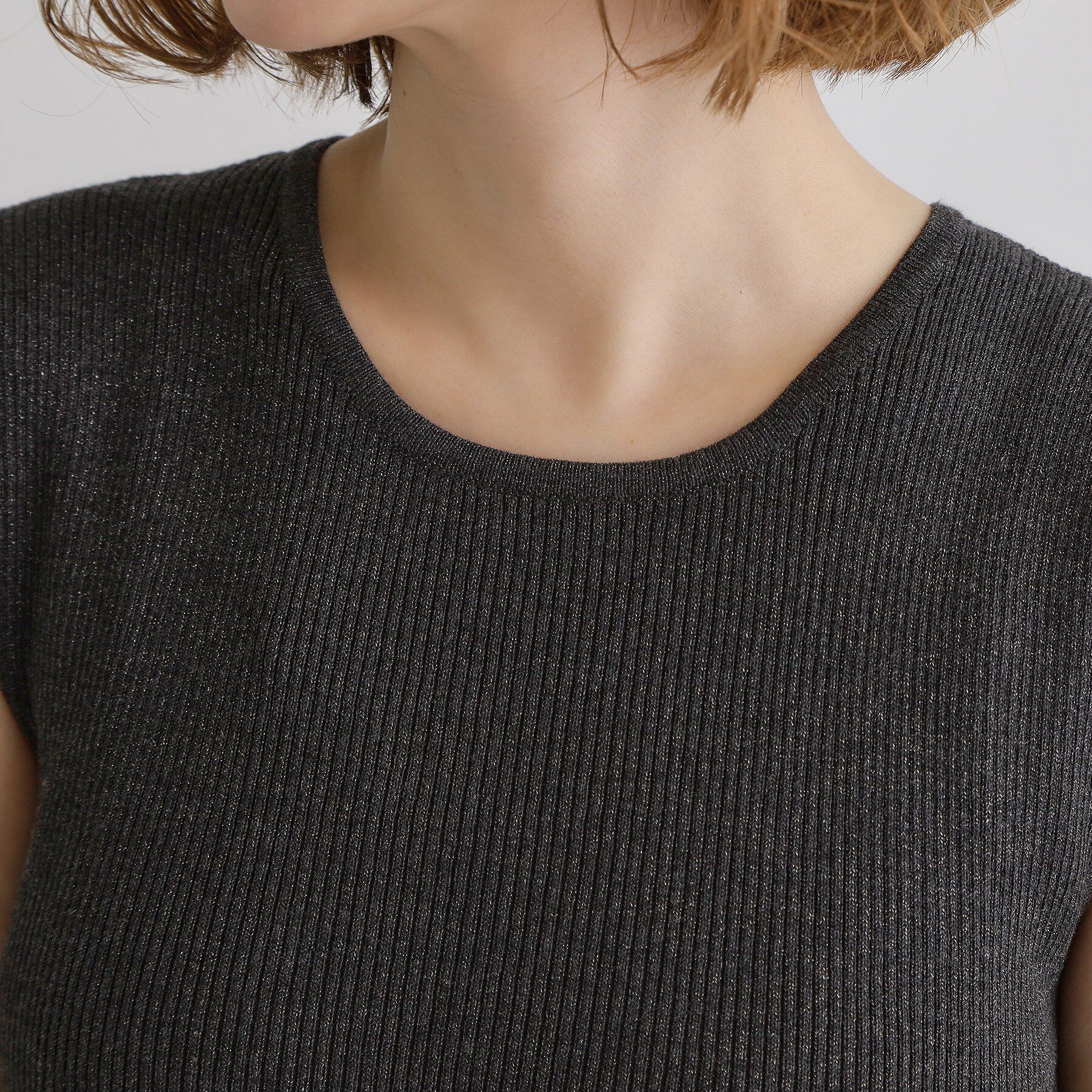 grove「さりげないラメで毎日のコーデにアクセントを リブラメニットタンク」|キャミソール|