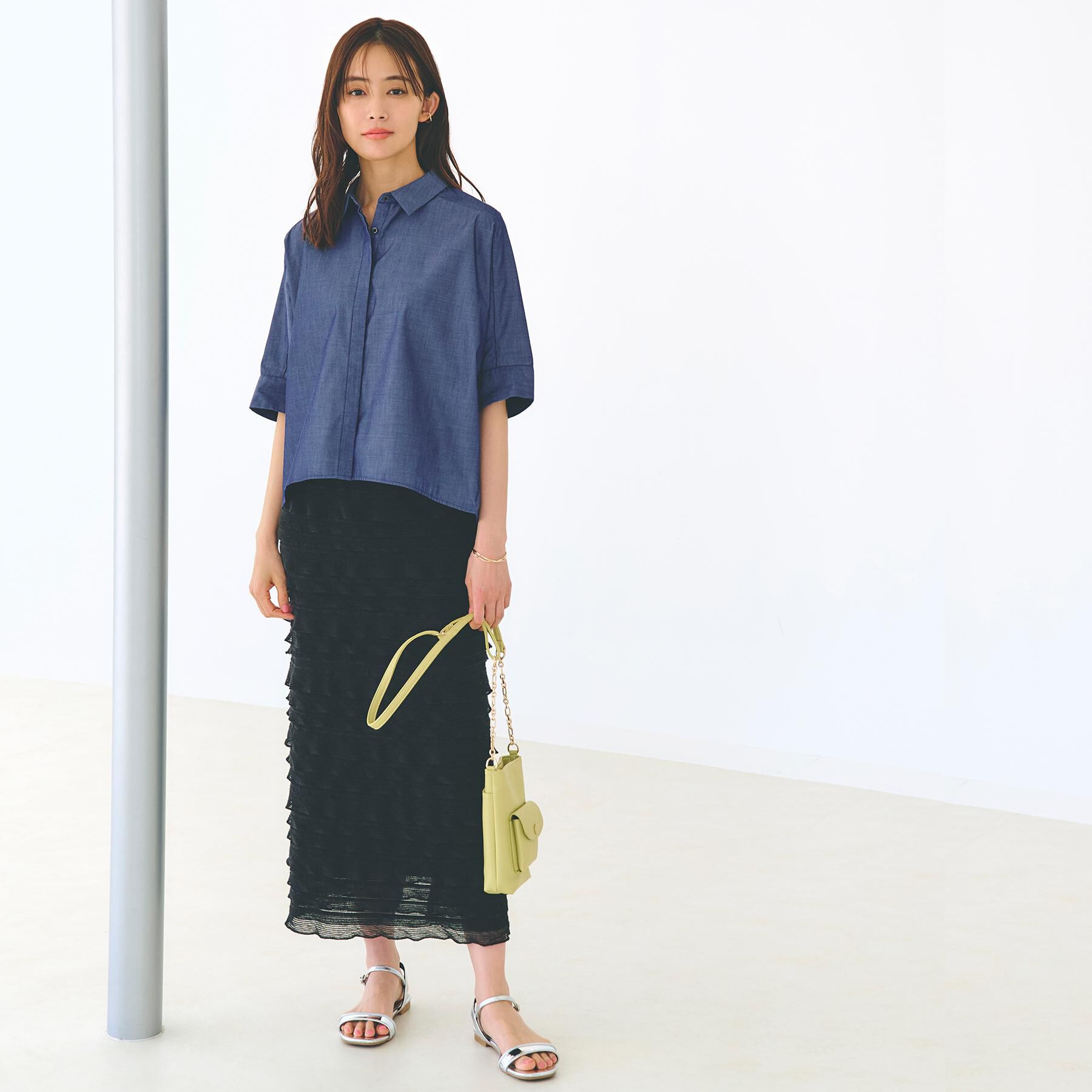 grove「【夏に嬉しい機能付き】ドルマンクロップドシャツ」|シャツ・ブラウス|