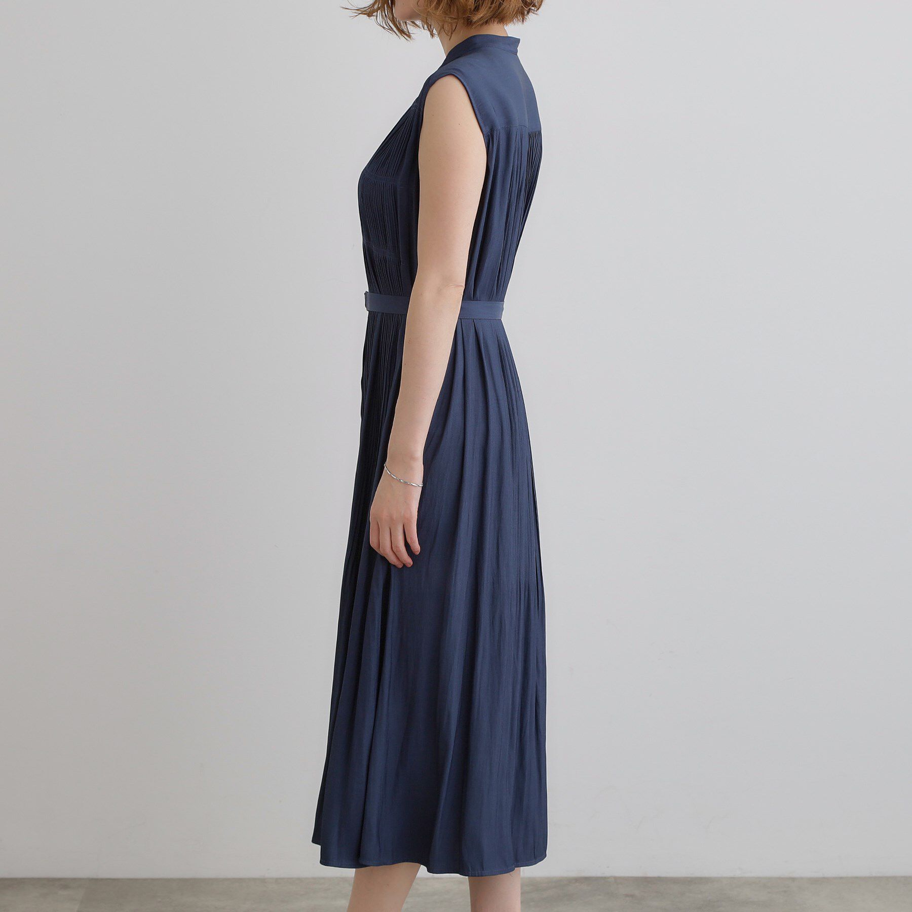 grove「贅沢プリーツが華やかなシャンブレープリーツワンピース」|ワンピース|