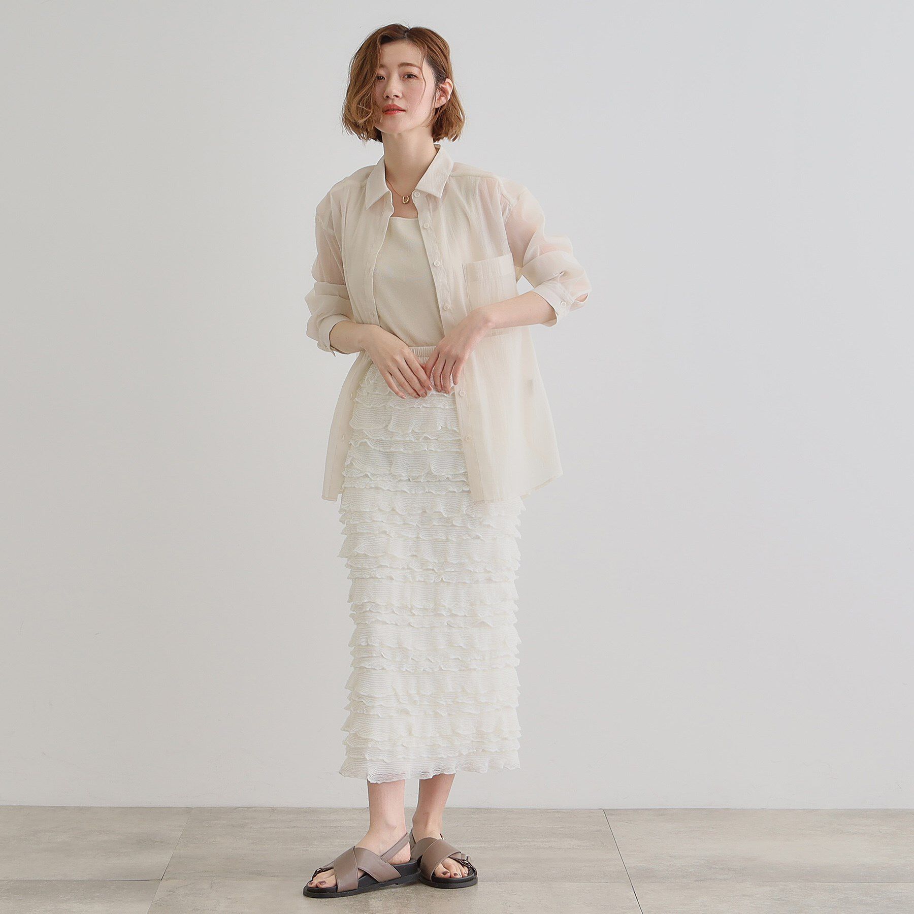 grove「フリルナロースカート」|スカート|