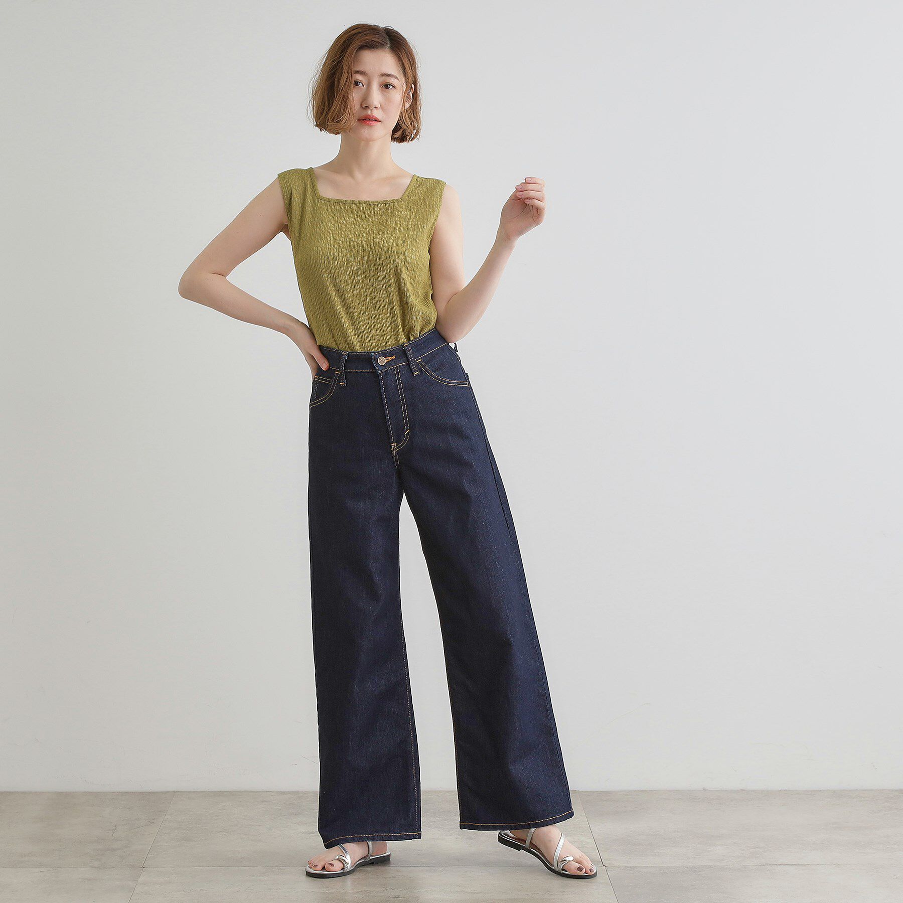 grove「ジャカードスクエアネックタンク」|キャミソール|