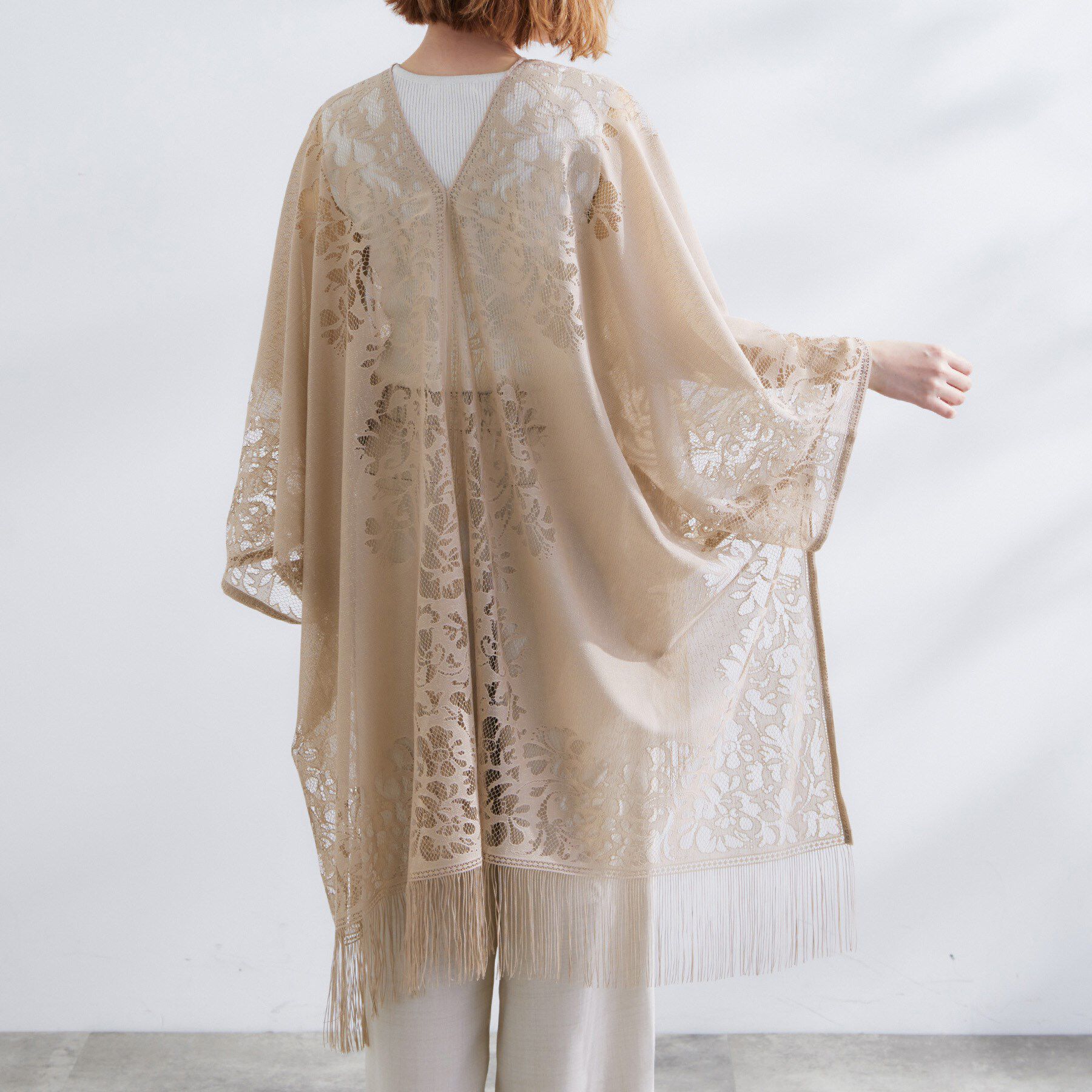 grove「レースタバードポンチョ」|ポンチョ・ケープ|