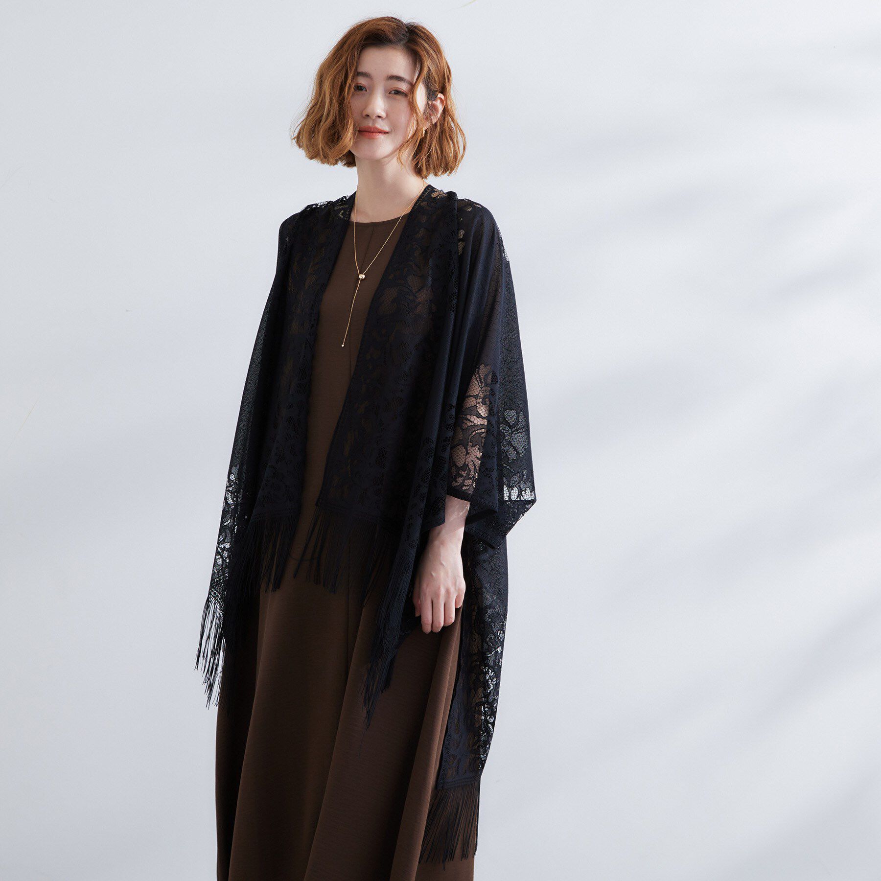 grove「レースタバードポンチョ」|ポンチョ・ケープ|