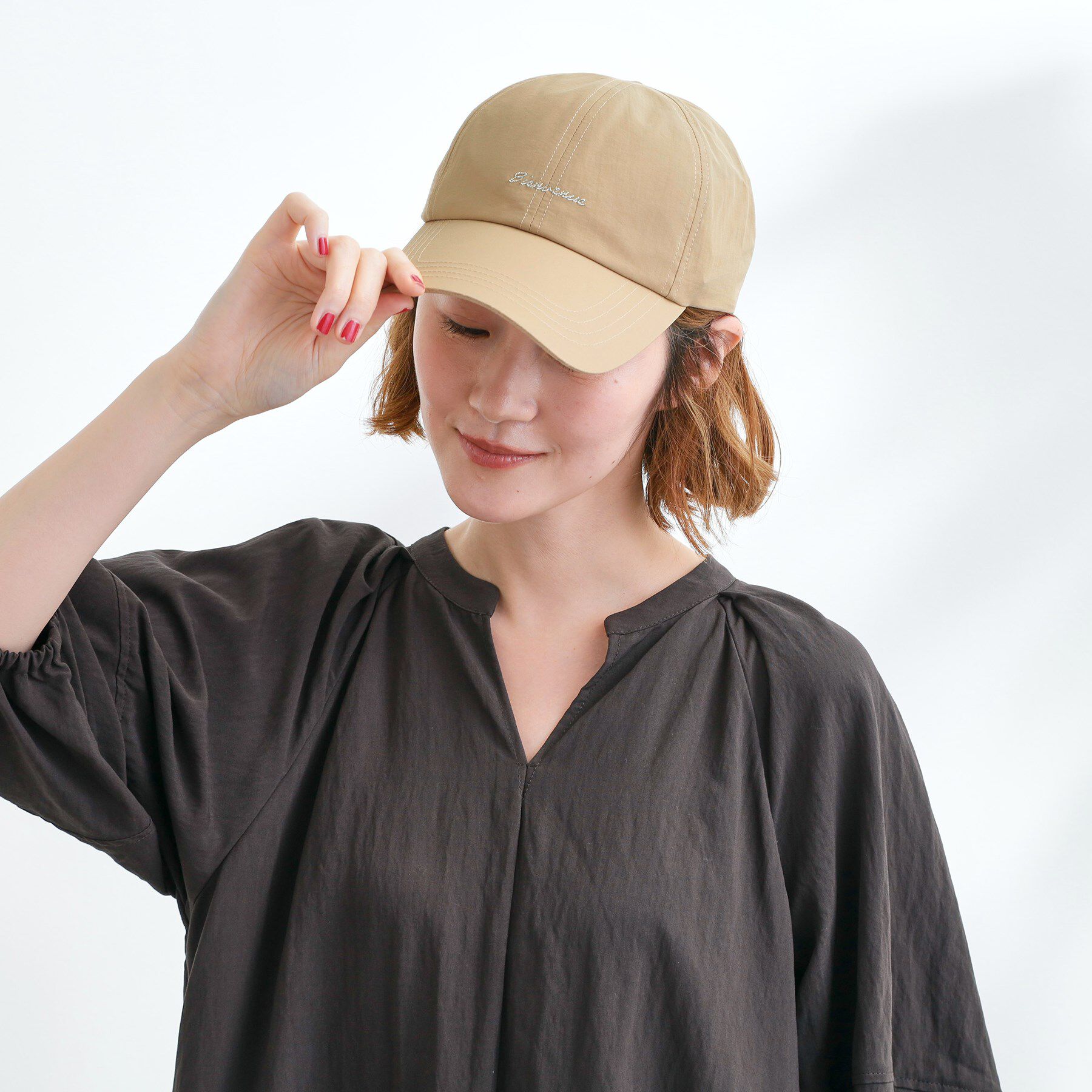 grove「ロゴラメ刺繍キャップ【撥水・手洗い可】」|キャップ・キャスケット|