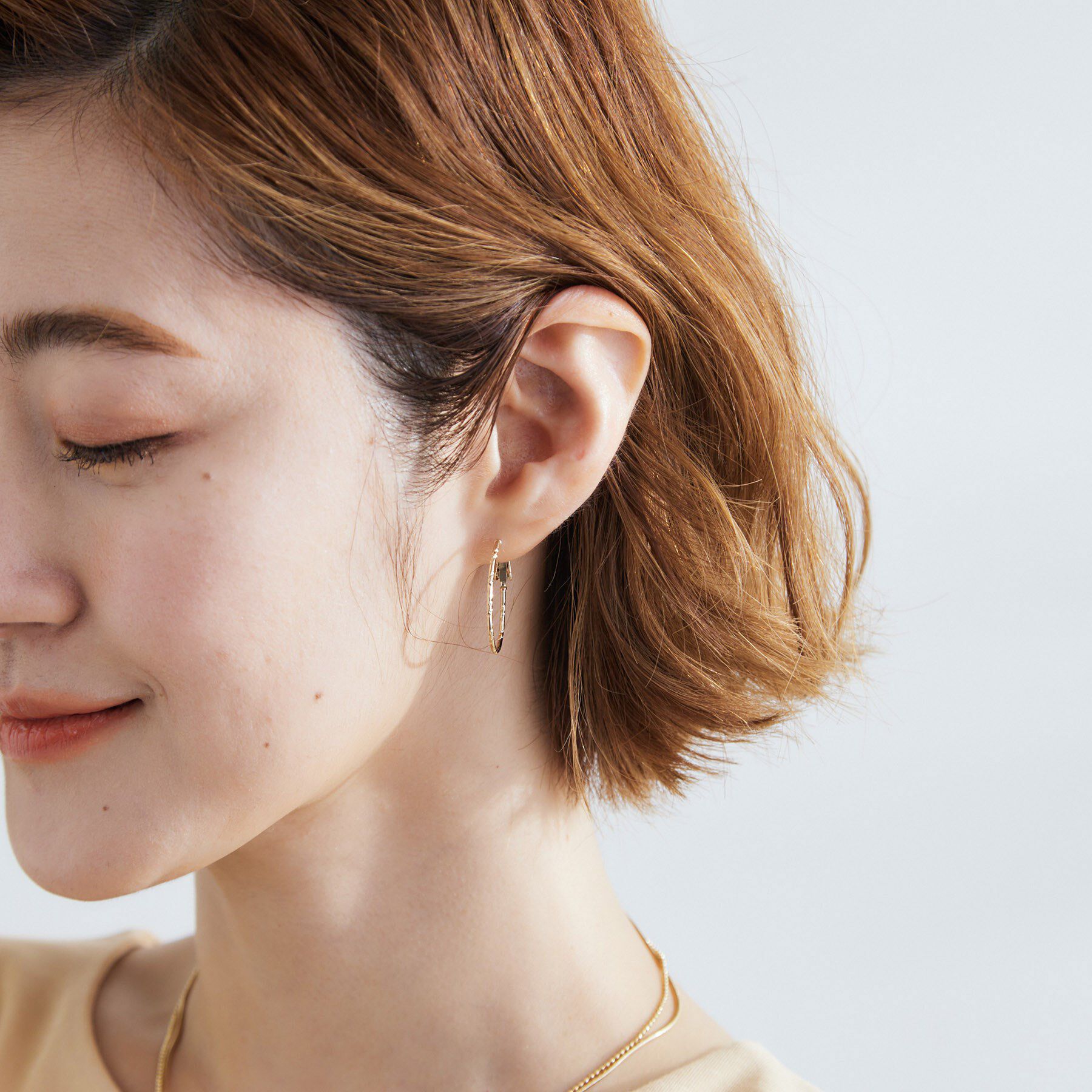 grove「ニュアンスオーバルメタルピアス」|ピアス|