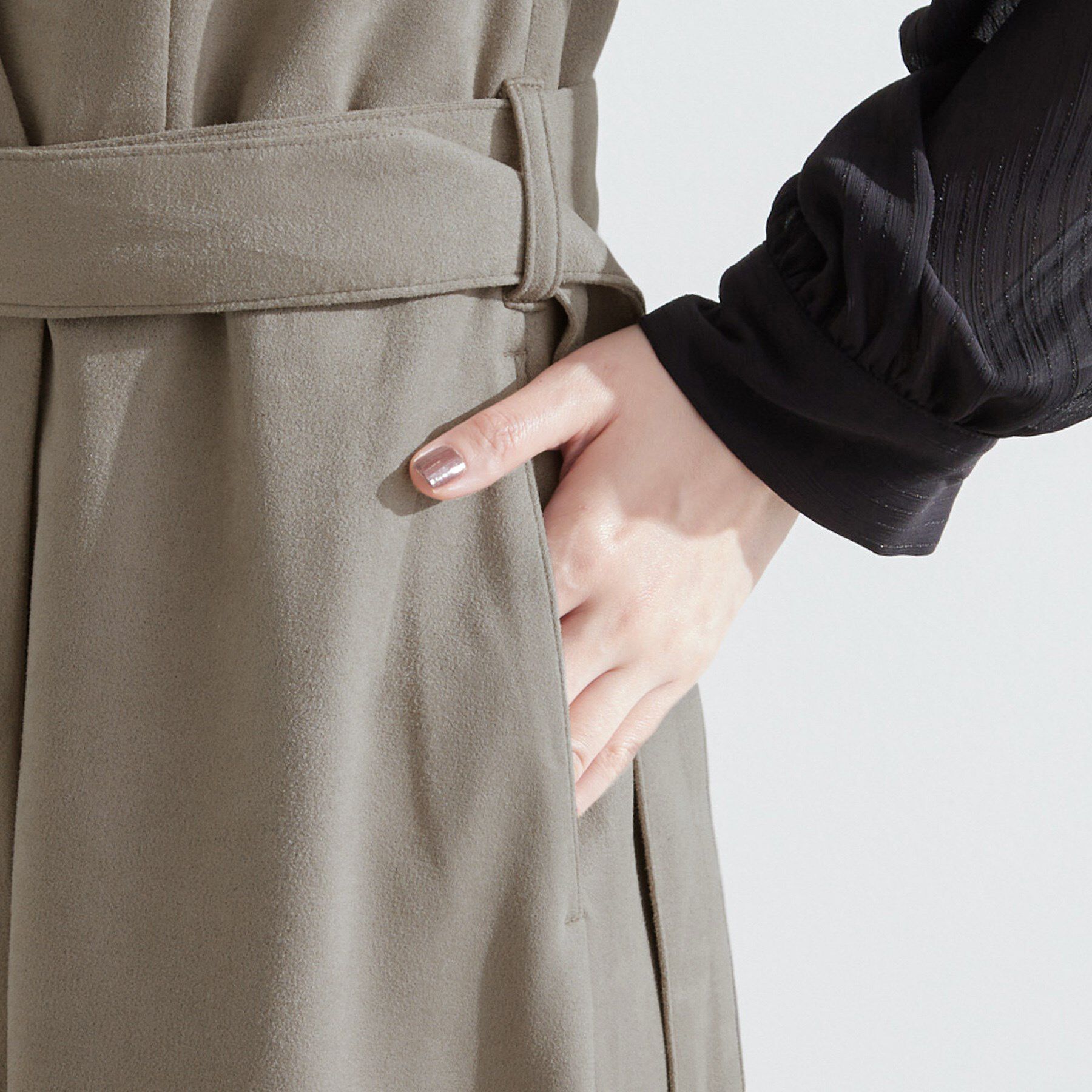 grove「【2WAY】スウェード調ジレワンピース」|ワンピース|