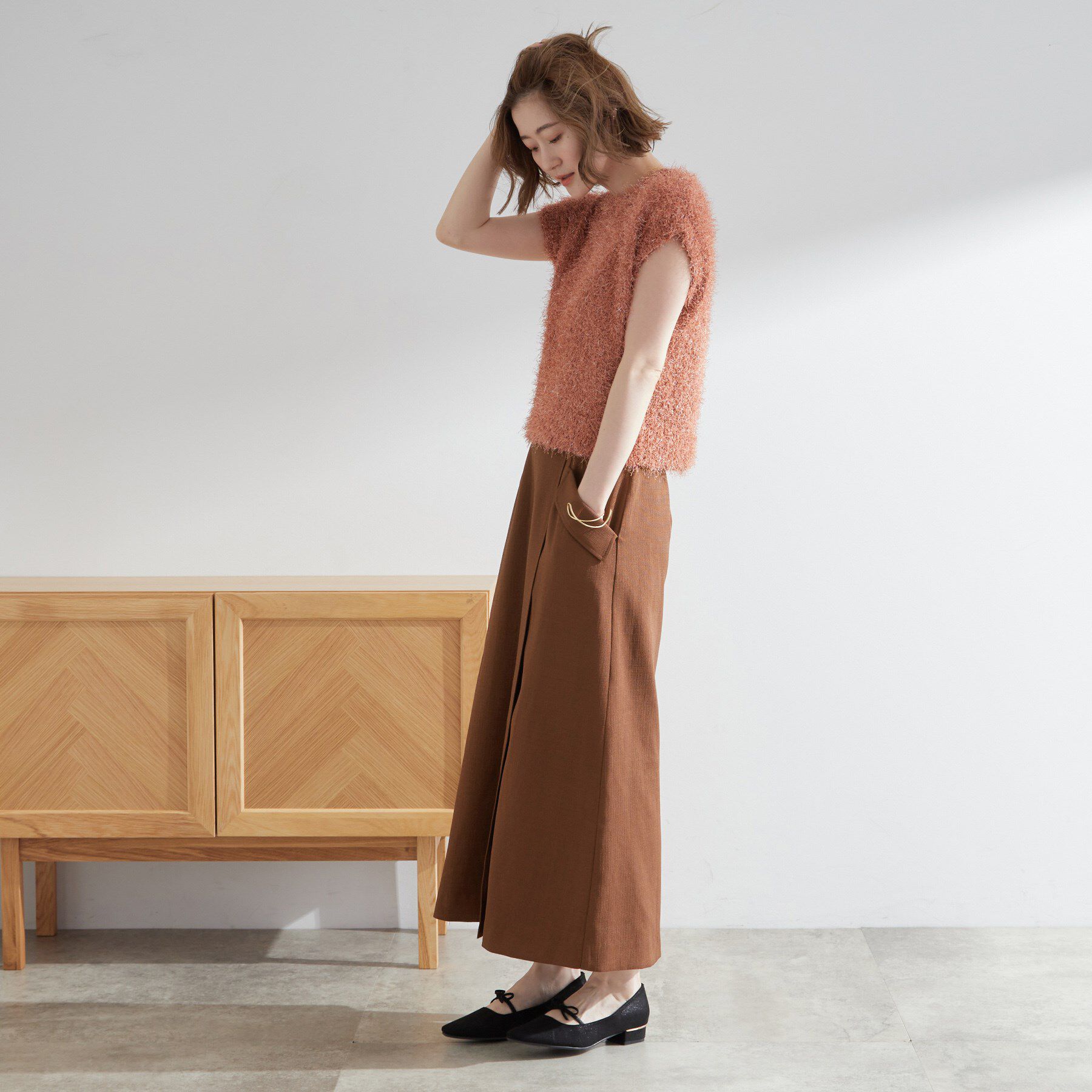 grove「秋先取り　フラップポケットラップスカート」|スカート|