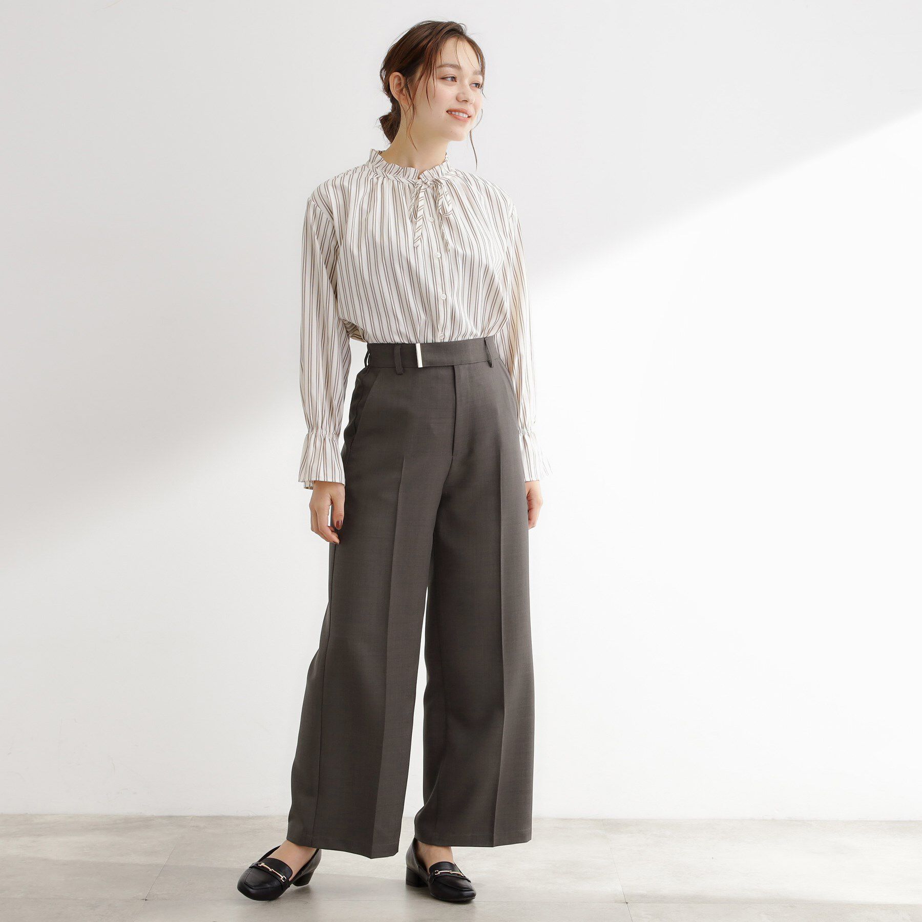 grove「【カセット服】洗えるストレートワイドパンツ」|その他|