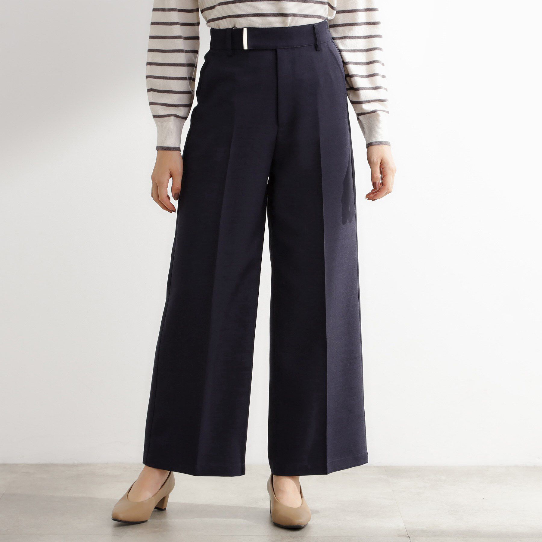 grove「【カセット服】洗えるストレートワイドパンツ」|その他|ダークネイビー(89