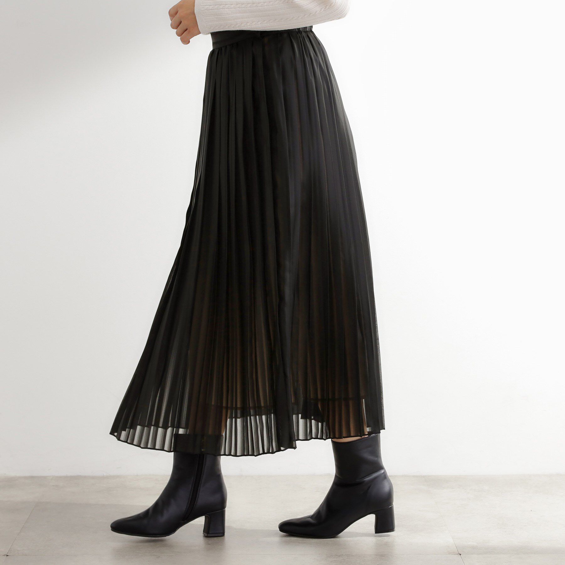 grove「【洗える】ひらりとゆれる　上品プリーツスカート」|スカート|