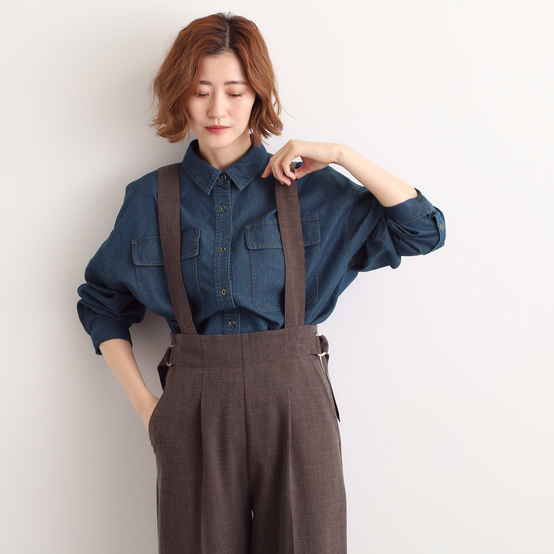 grove「【選べる着丈】オーバーサイズデニムシャツ」|シャツ・ブラウス|