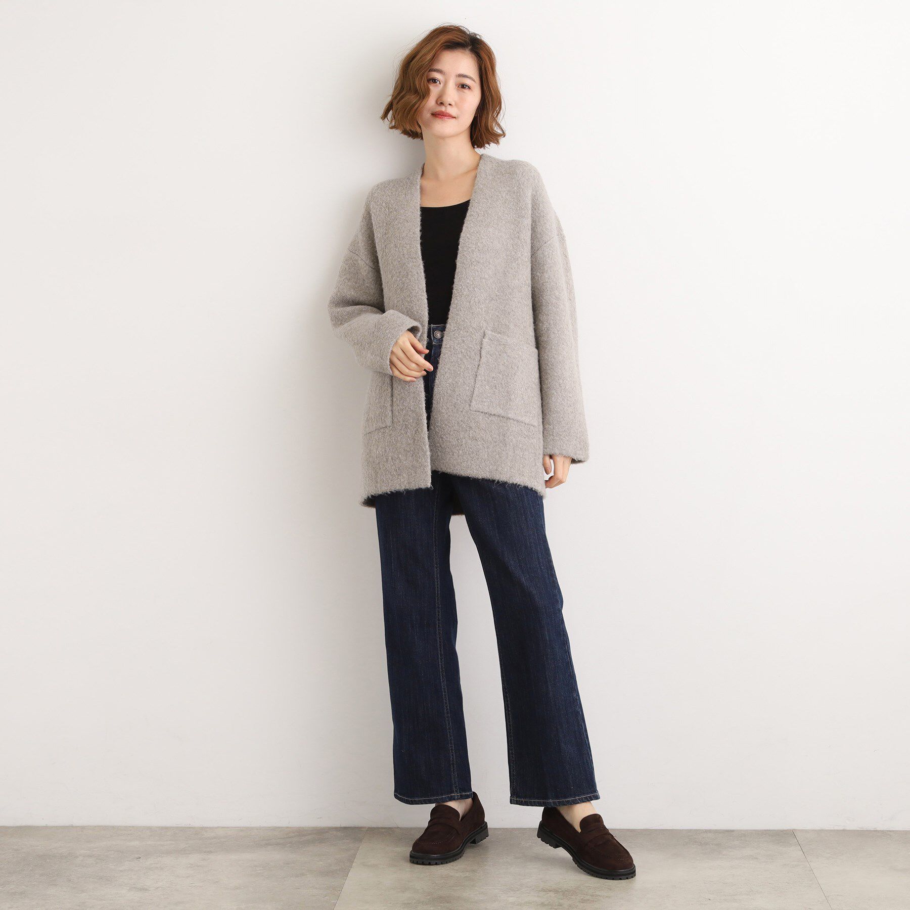 grove「軽やかに着流す　ブークレニットコーディガン」|カーディガン|