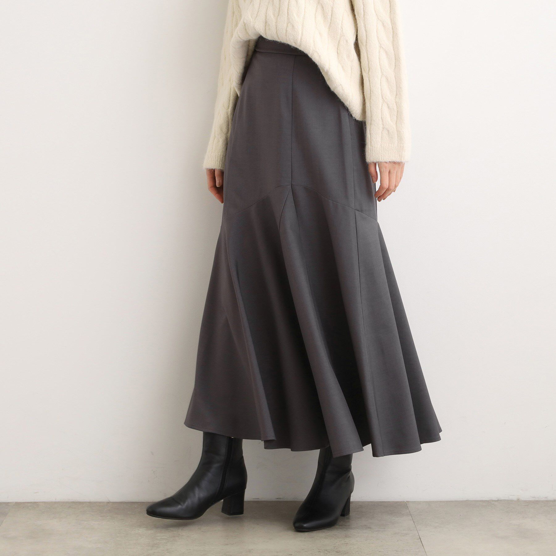 grove「アシメマーメイドスカート」|スカート|チャコールグレー(0