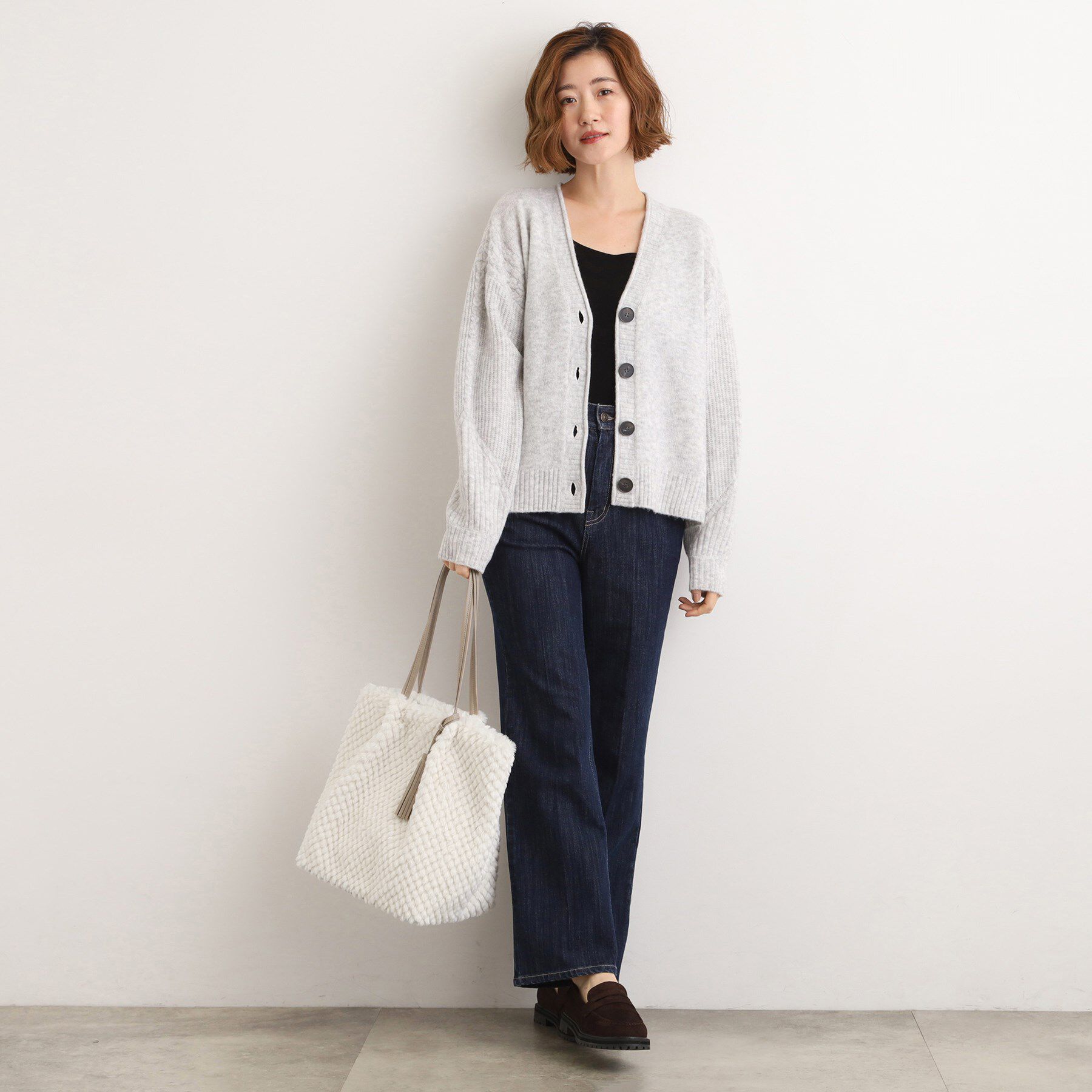 grove「ポコポコエコファータッセルトート」|トートバッグ|