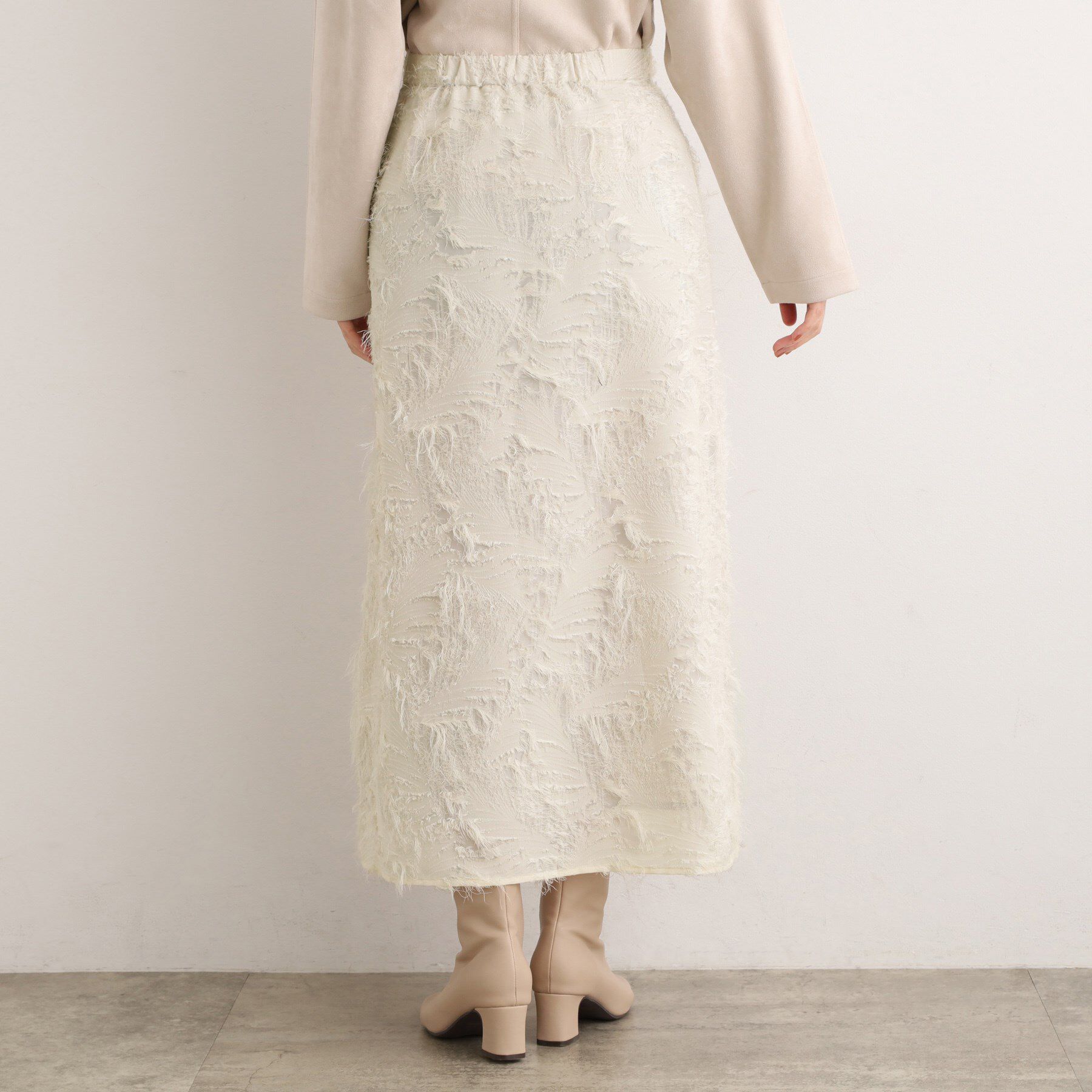 grove「纏うだけで気分が華やぐ　主役級シャギースカート」|スカート|