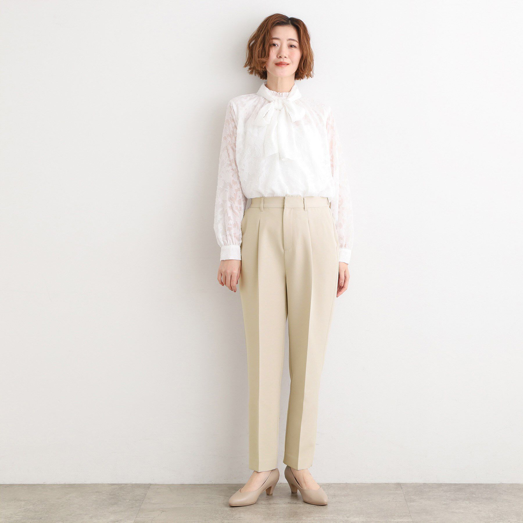 grove「【マシンウォッシュ／防シワ/SS-3L】ストレッチテーパードパンツ」|その他|