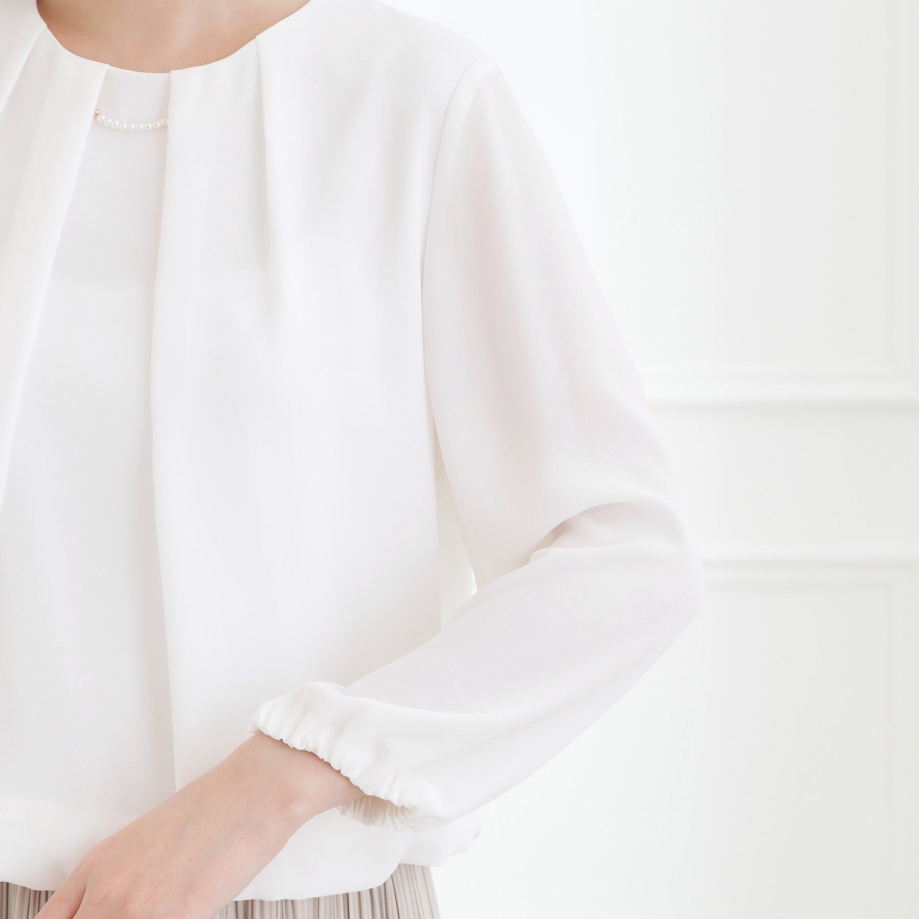 grove「【手洗いOK】パーツ付き裾バルーンブラウス」|シャツ・ブラウス|