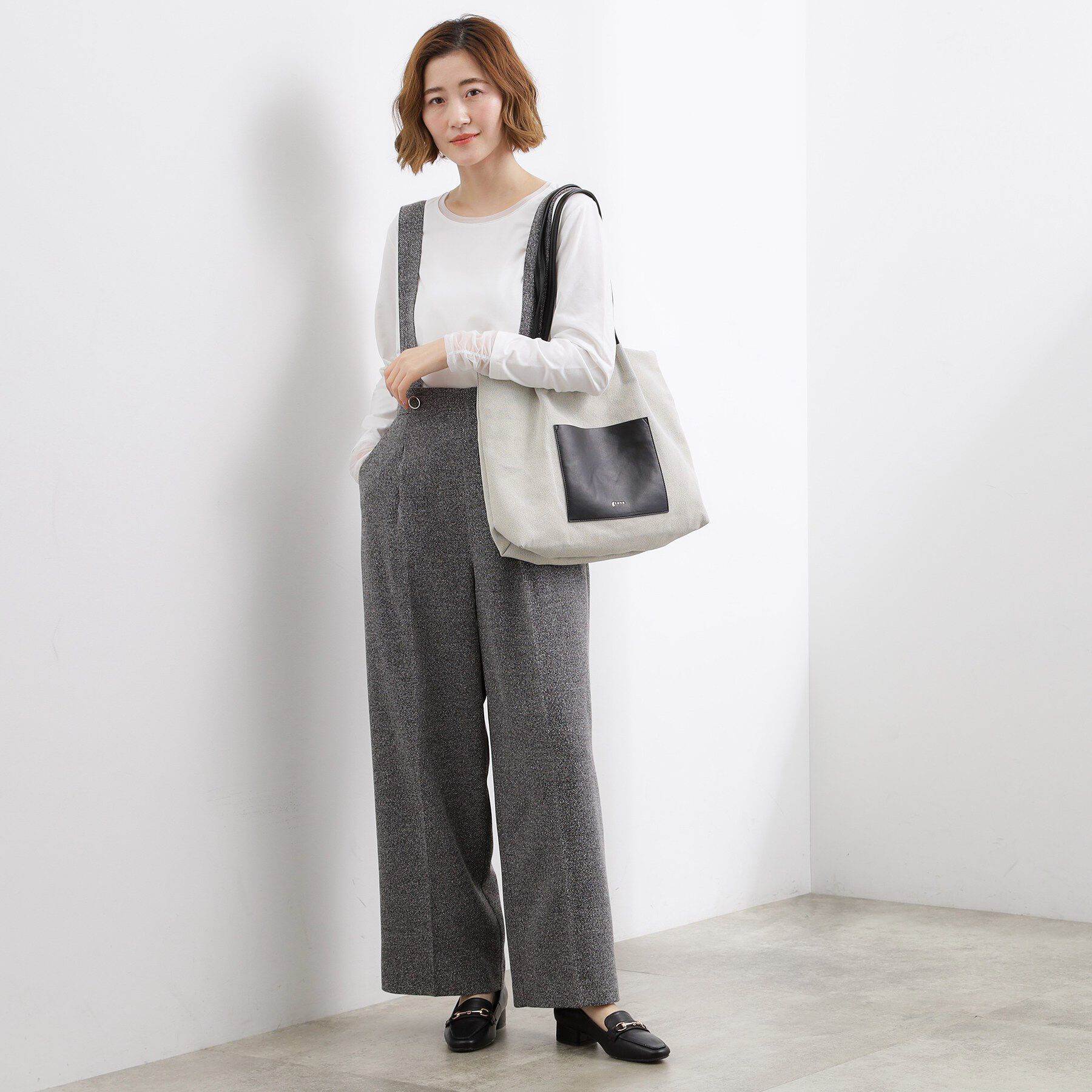 grove「【A4】タックポケ3層トート」|トートバッグ|