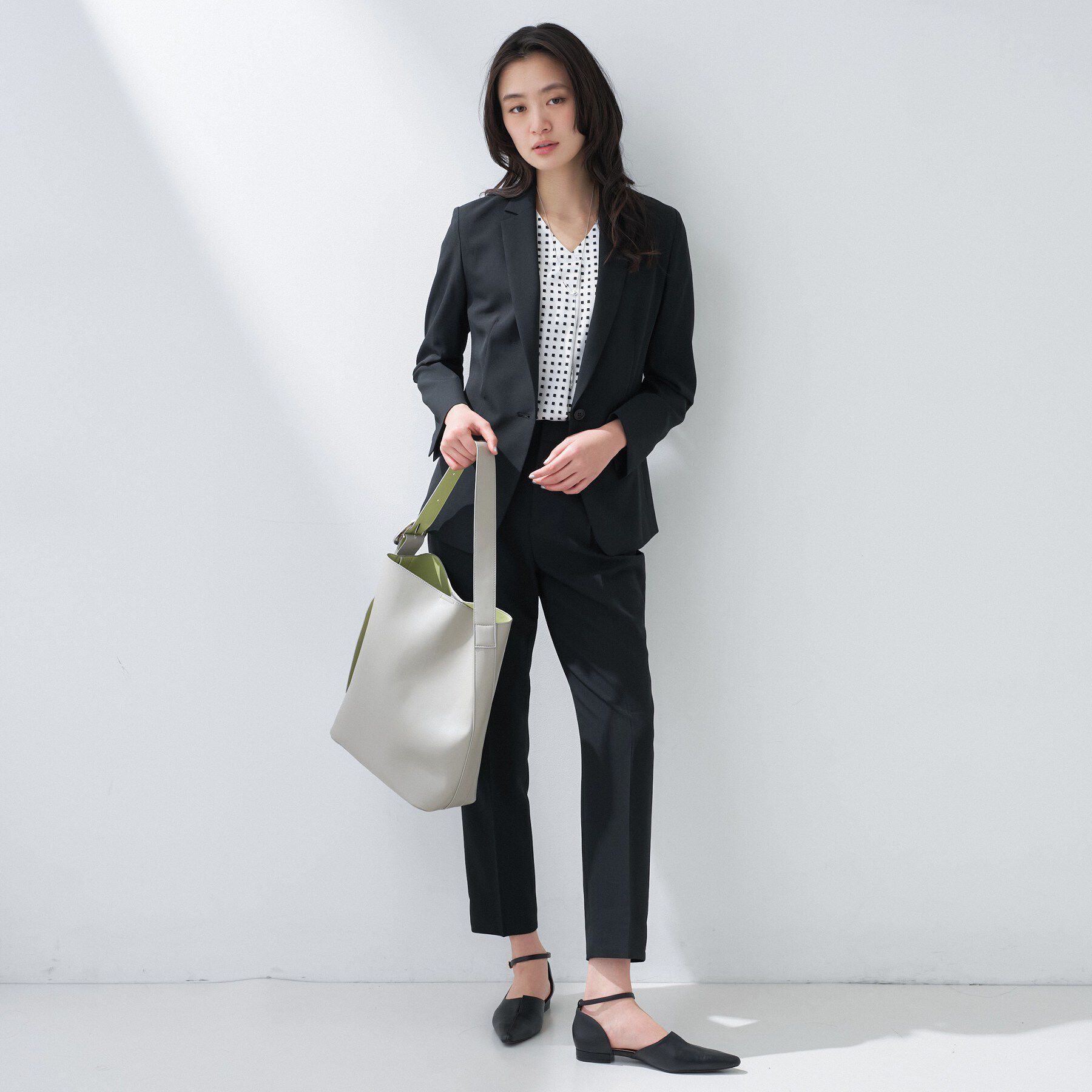 INDIVI「【定番スーツ／UVケア／洗える】ウール調テーラードジャケット」|スーツ|