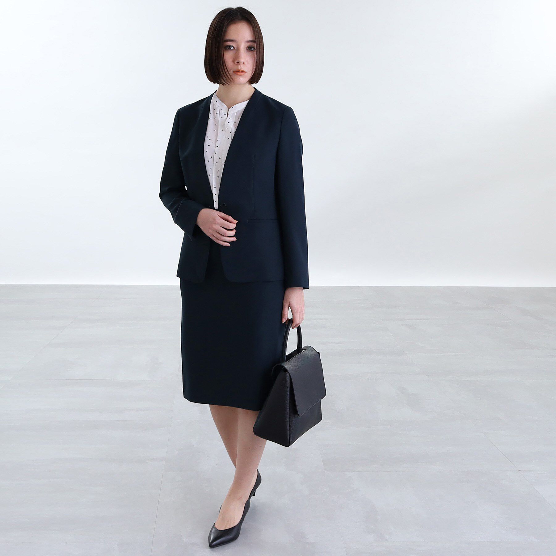 INDIVI「【定番スーツ／UVケア／イージーケア／洗える】ウール調ストレートスカート」|スーツ|