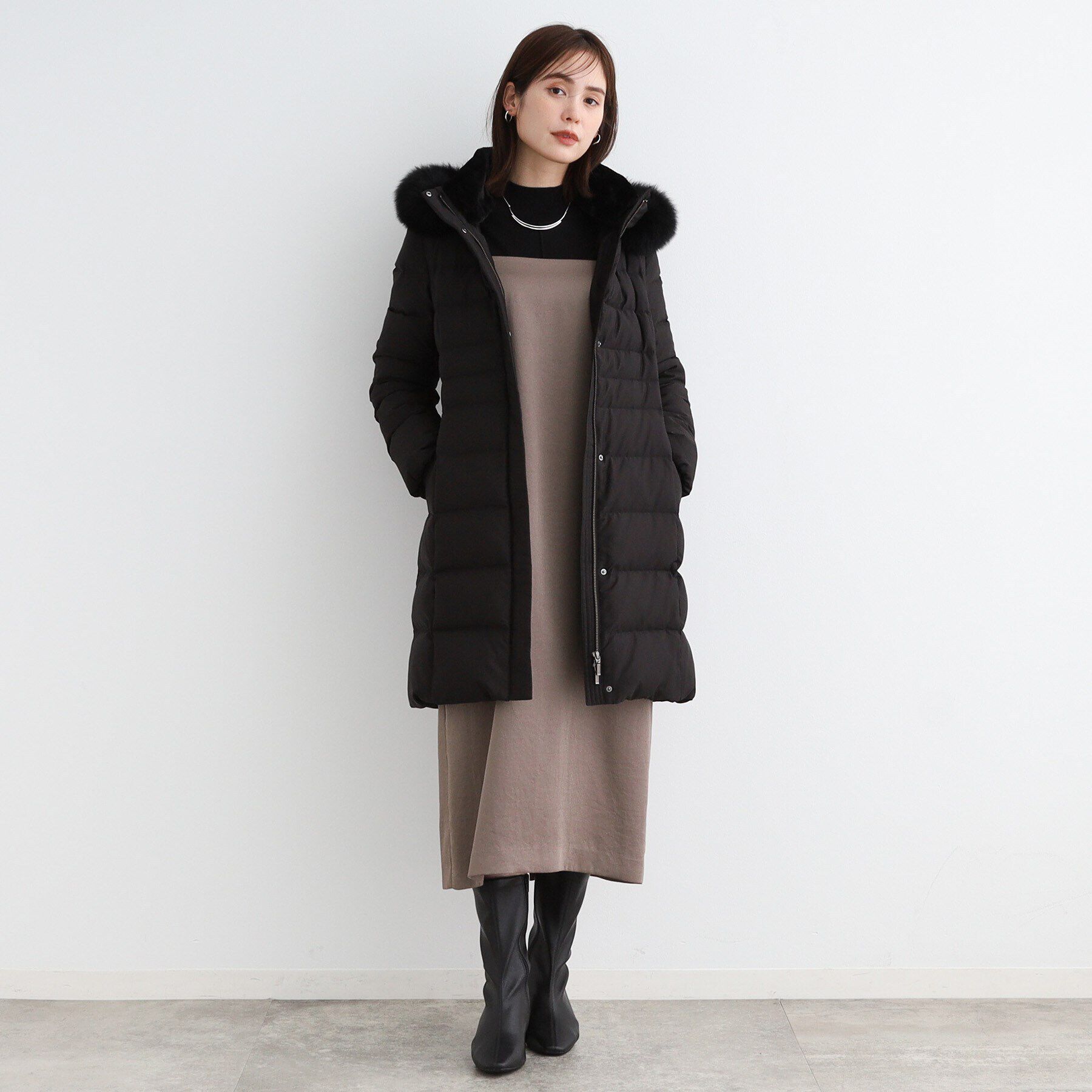 INDIVI「【名品／撥水／抗菌防臭】ロング リサイクルダウンコート」|ダウン|