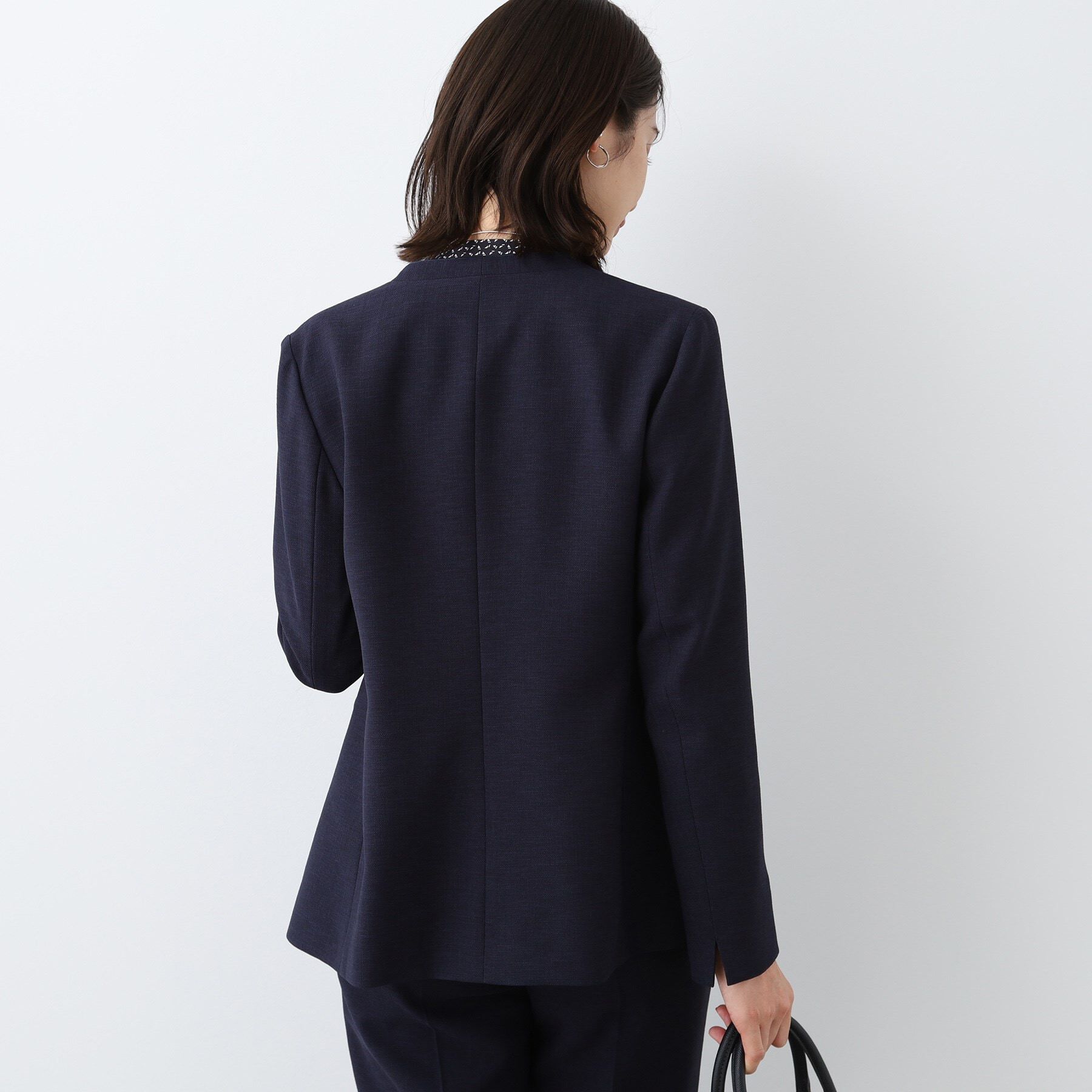 INDIVI「【洗える／スーツ】ノーカラージャケット」|スーツ|