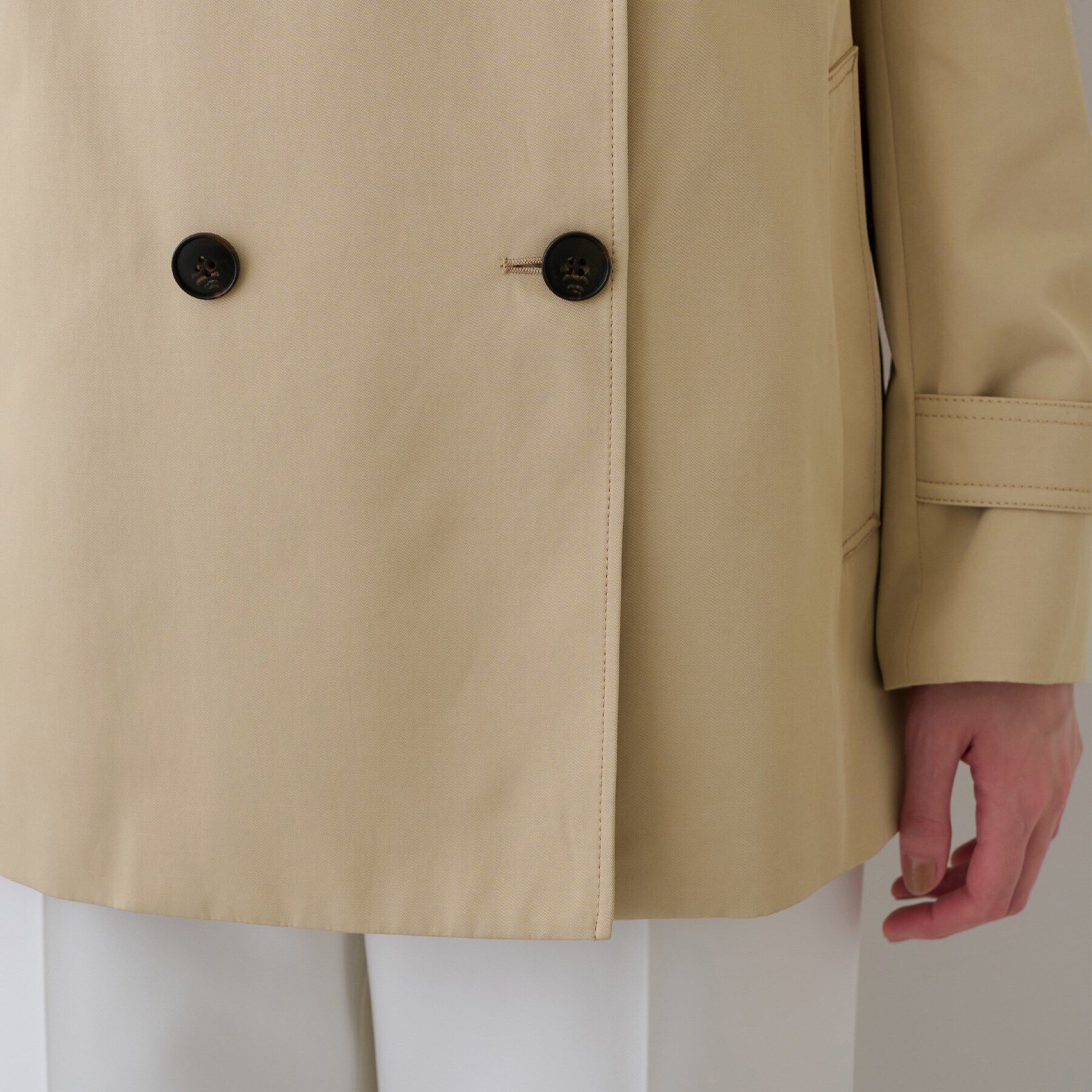 INDIVI「【撥水／UVケア】ミドル丈トレンチコート」|トレンチコート|