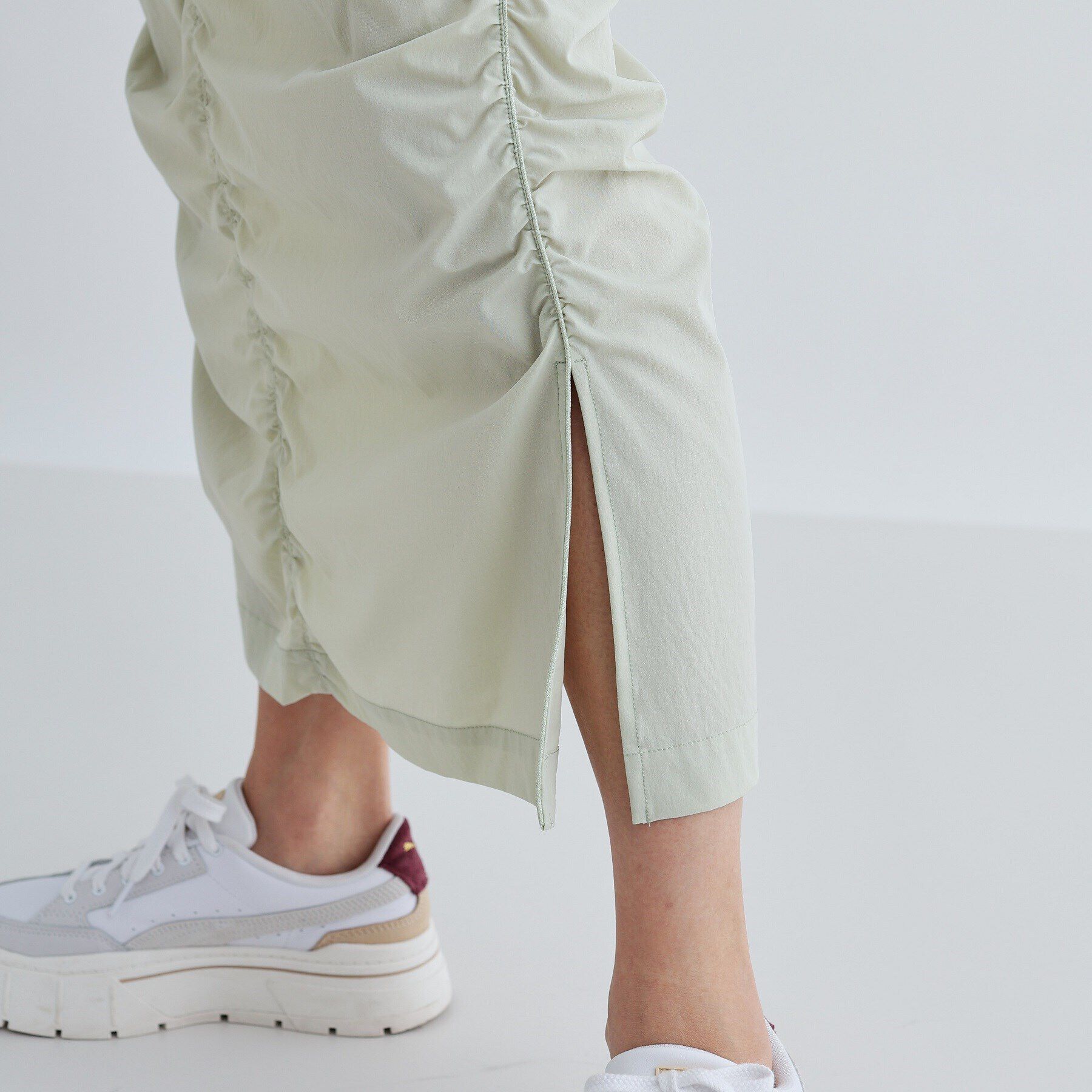 GALLEST「【セットアップ可能】シャーリングナイロンスカート」|スカート|