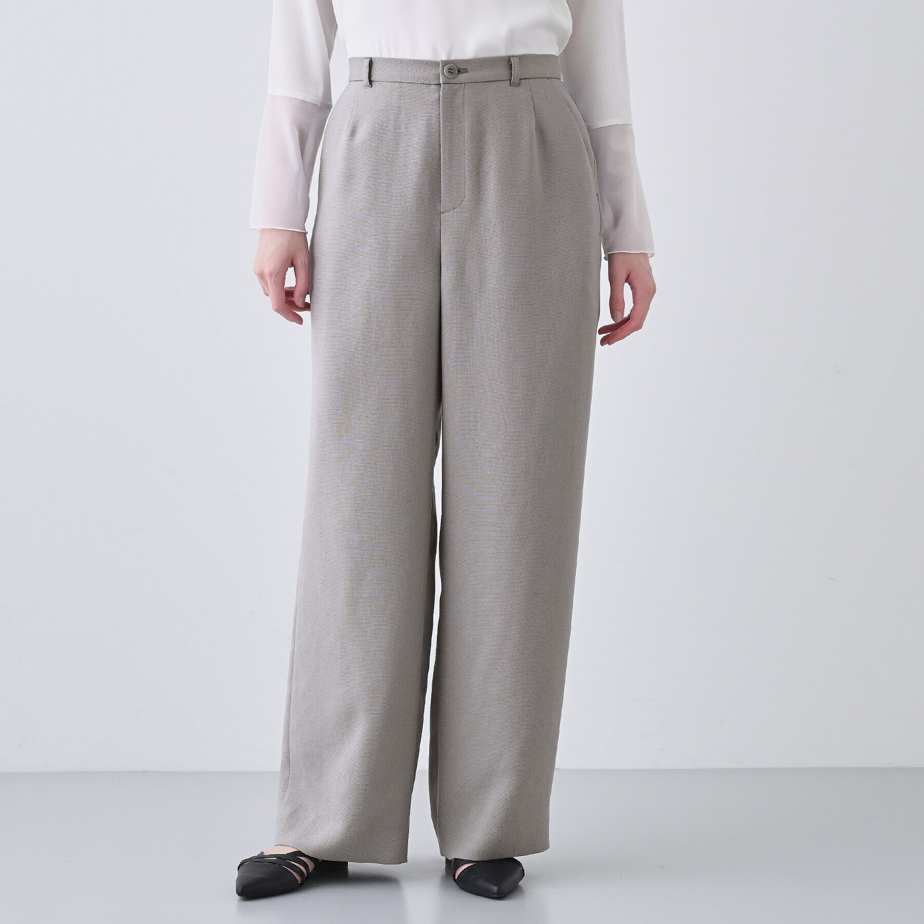 INDIVI「【日本製／トリアセテート】ストレートラインパンツ」|その他|