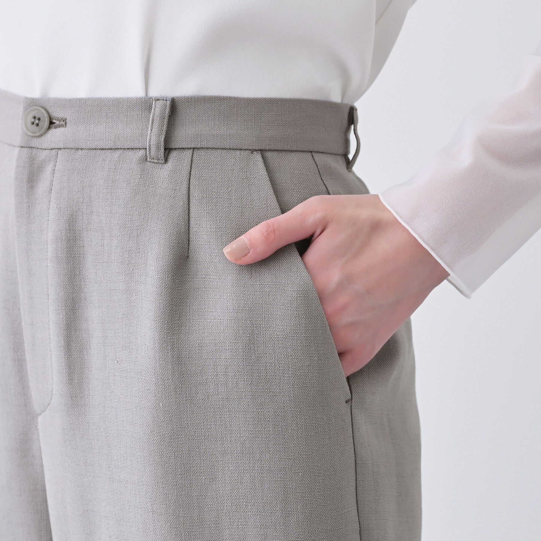 INDIVI「【日本製／トリアセテート】ストレートラインパンツ」|その他|