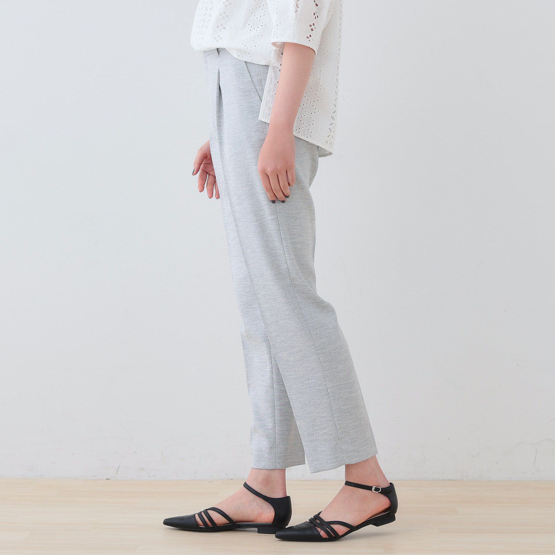 INDIVI「【こなれSETUP】リネンライクテーパードパンツ」|その他|