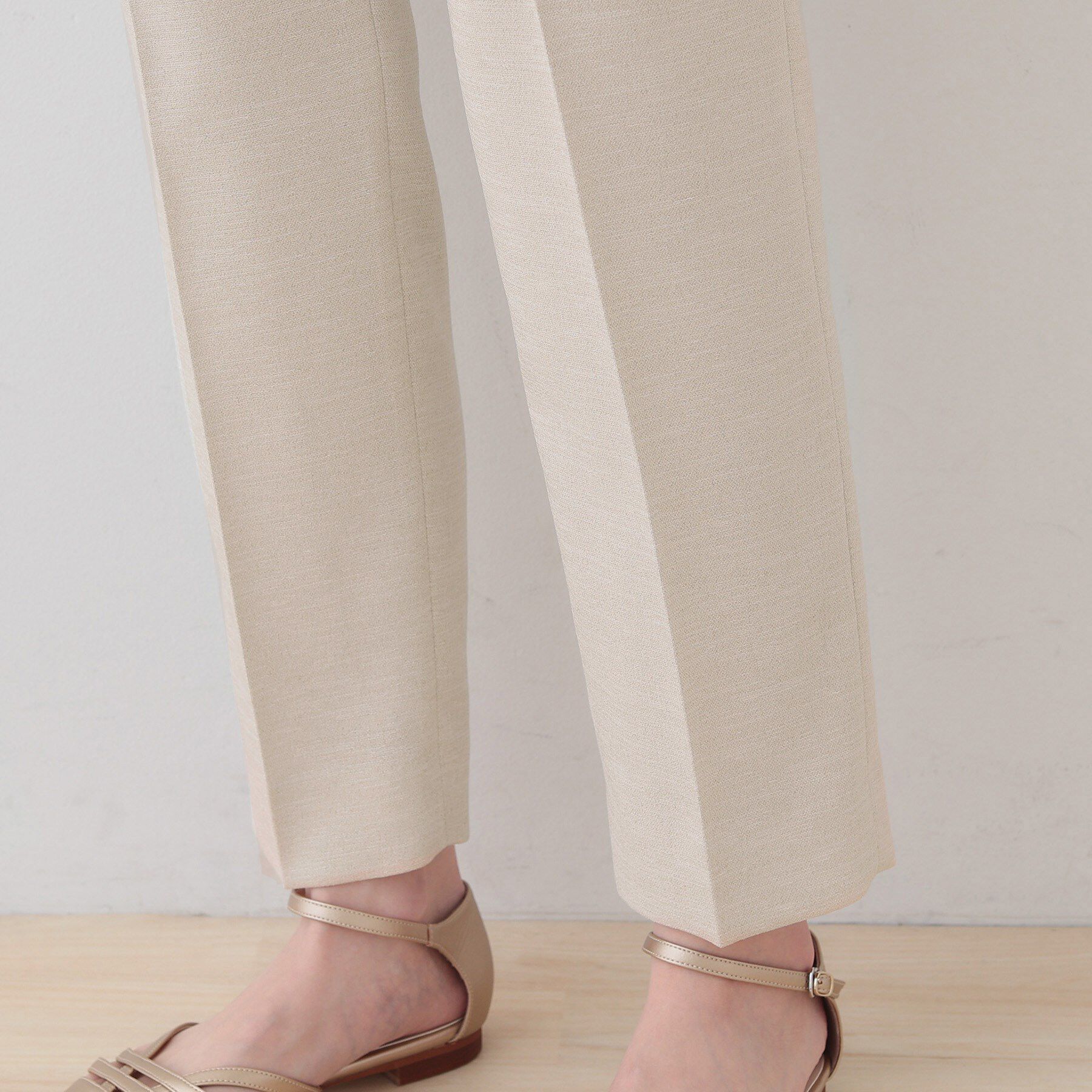 INDIVI「【こなれSETUP】リネンライクテーパードパンツ」|その他|