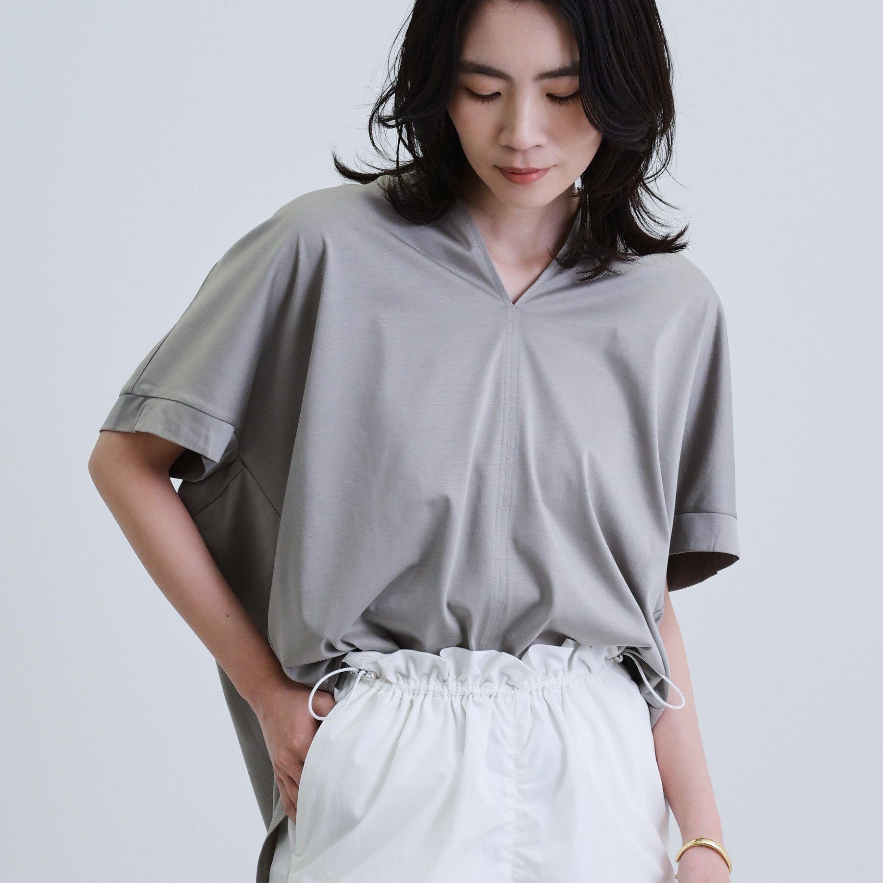 GALLEST「ギャザーポンチョカットソー」|Tシャツ・カットソー|