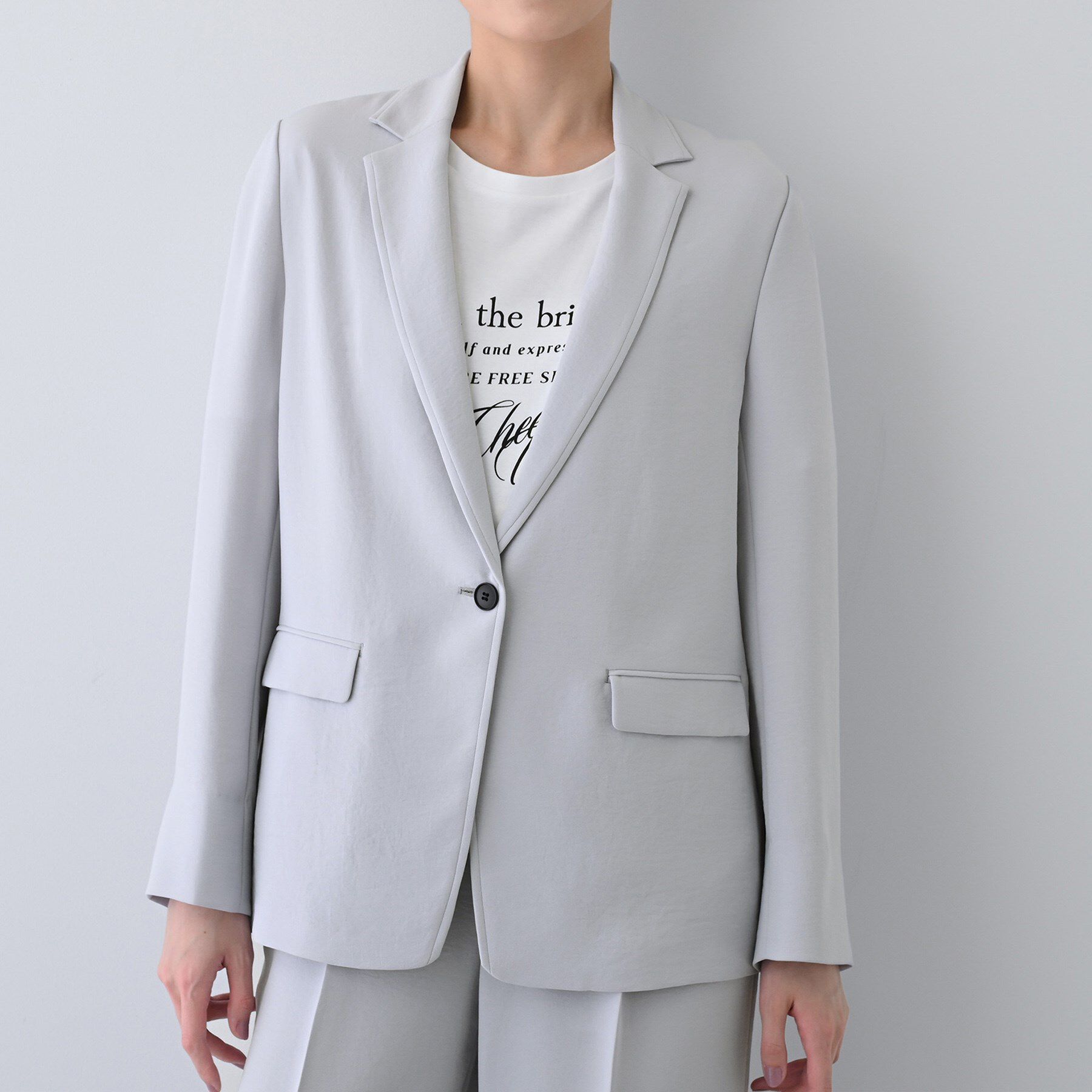 INDIVI「【着る日傘/遮熱/UVケア】ナローテーラードカラージャケット」|スーツ|