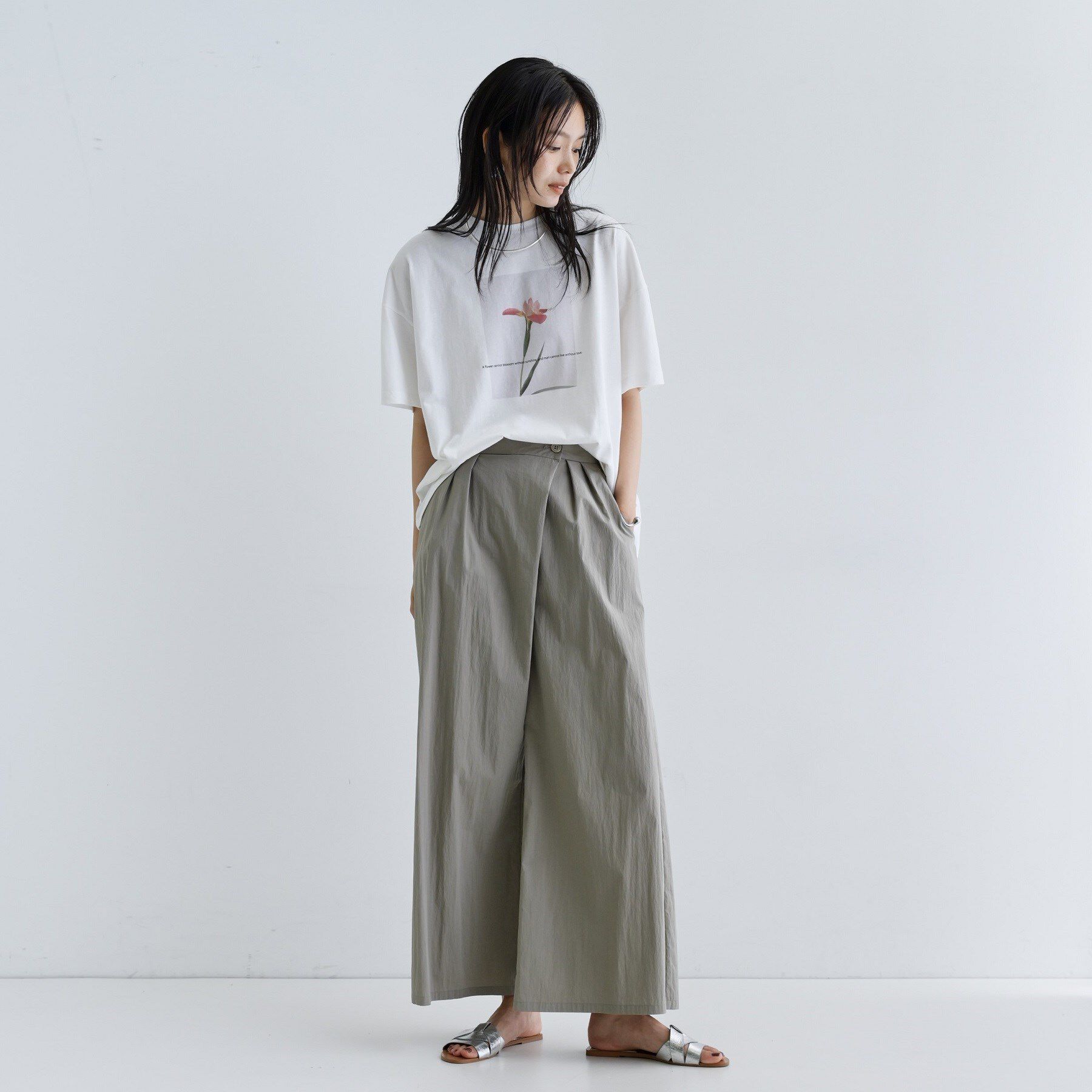 GALLEST「タイプライターラップワイドパンツ」|その他|