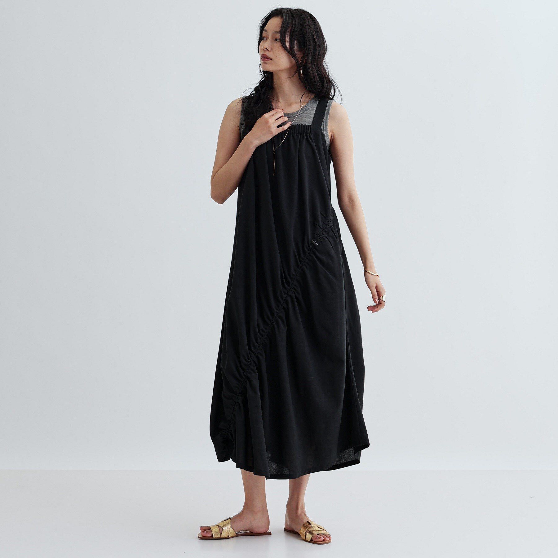 GALLEST「イレギュラーシャーリングワンピース」|ワンピース|