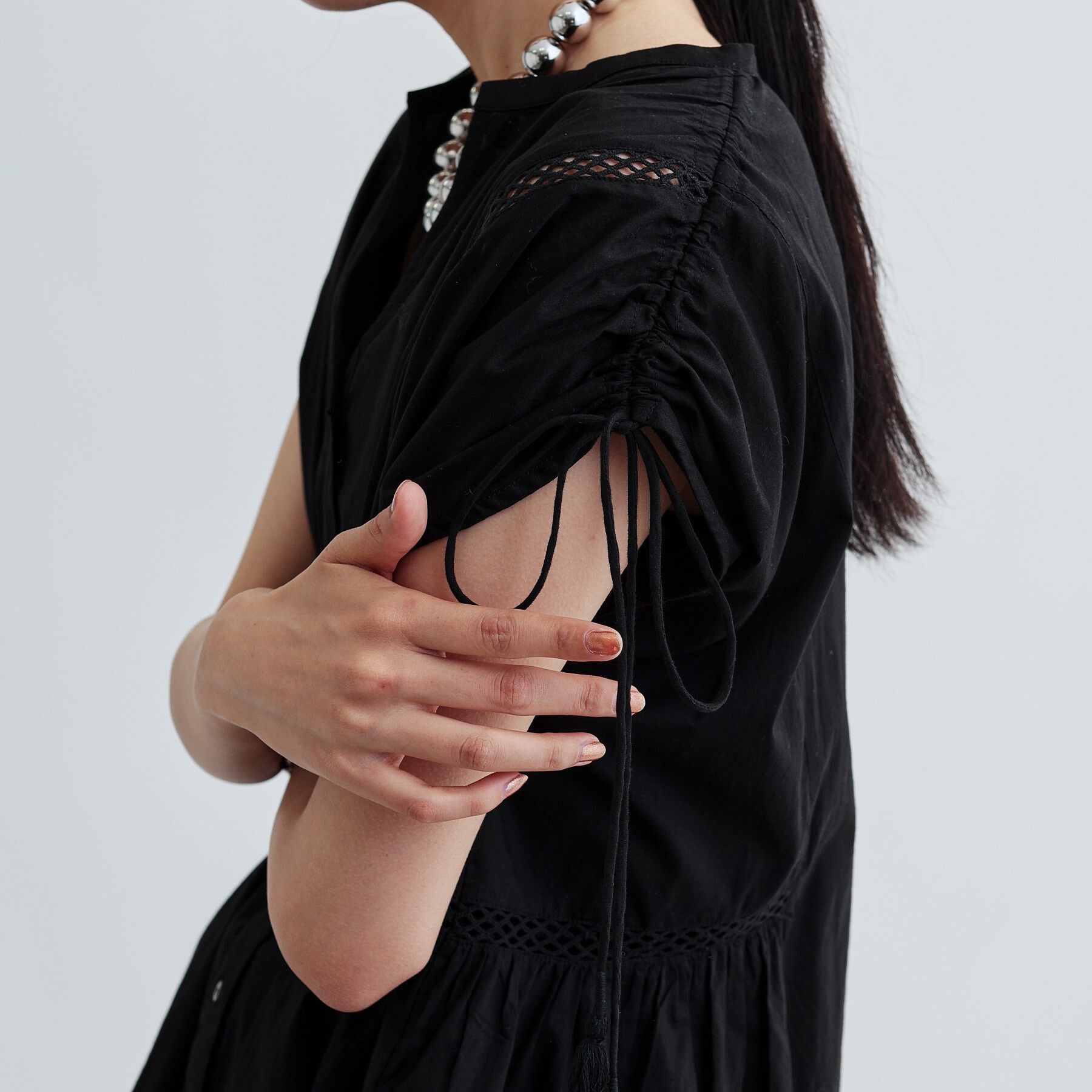 GALLEST「シャーリングスリーブコットンブラウス」|シャツ・ブラウス|