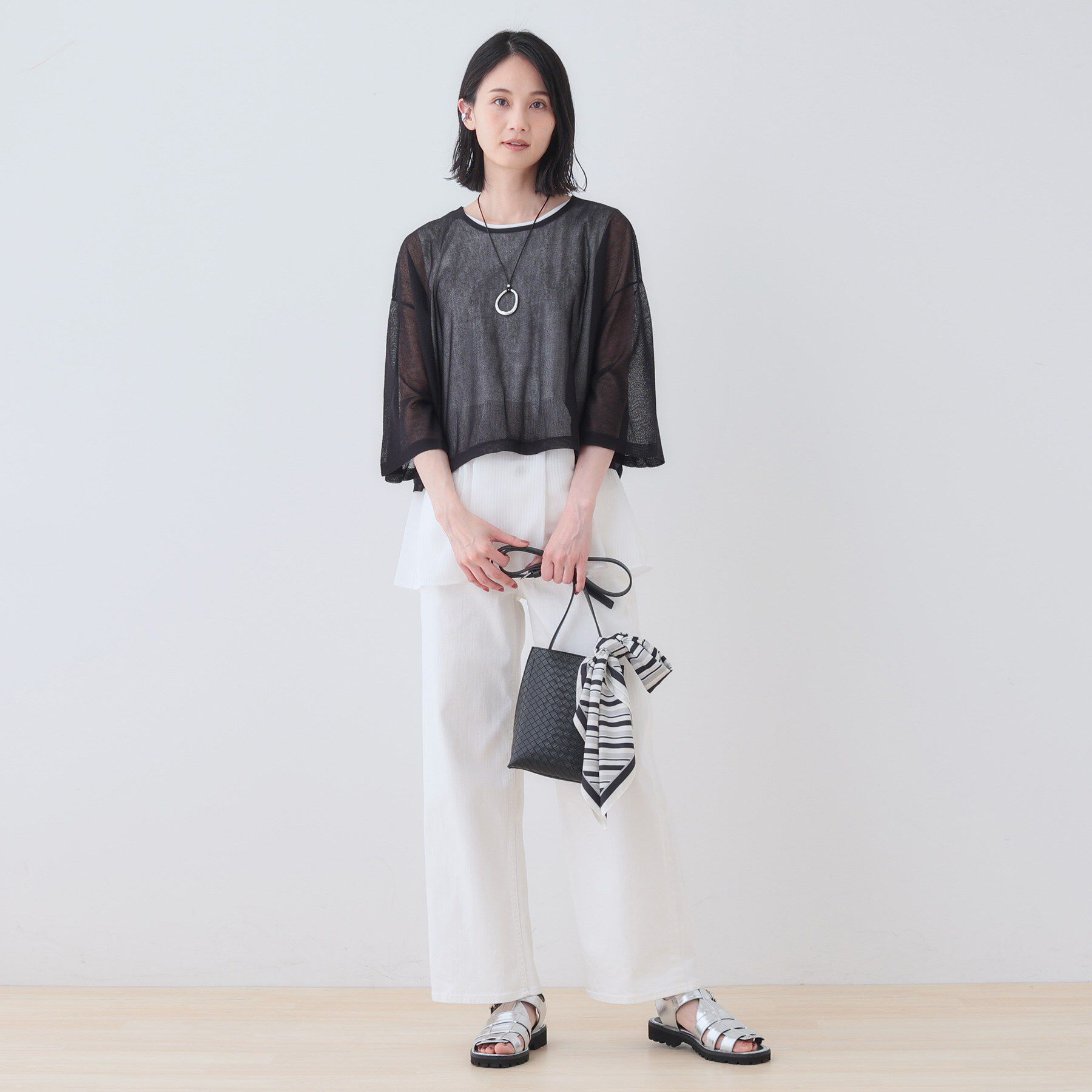 INDIVI「【2点セット】前後2WAYニットワンピース」|ワンピース|